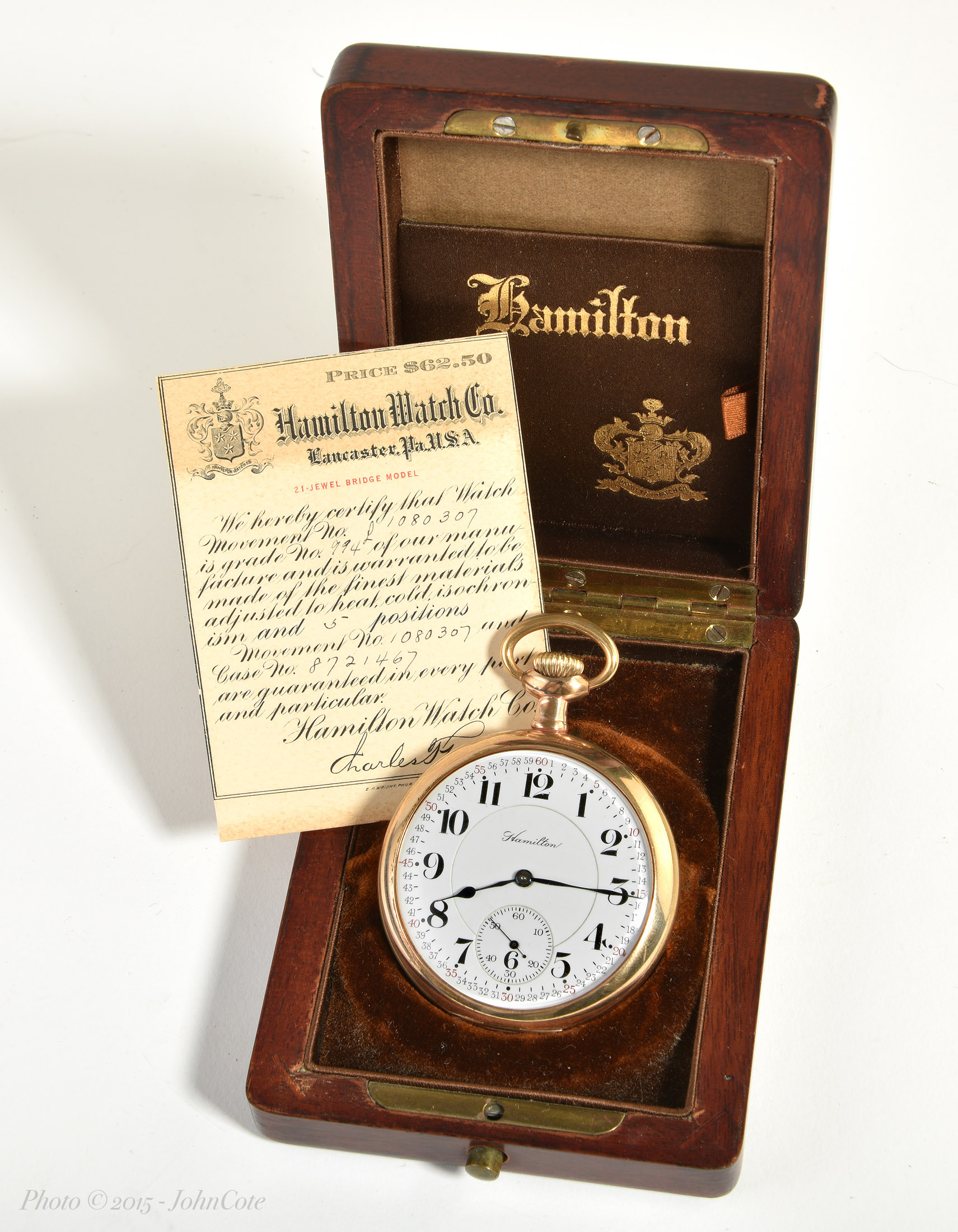 Hamilton pocket watch price guide best sale