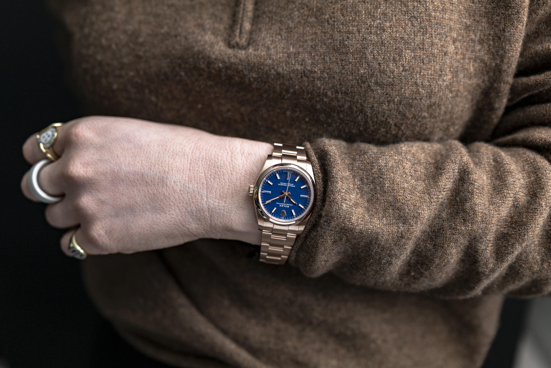 OP 34 on wrist 