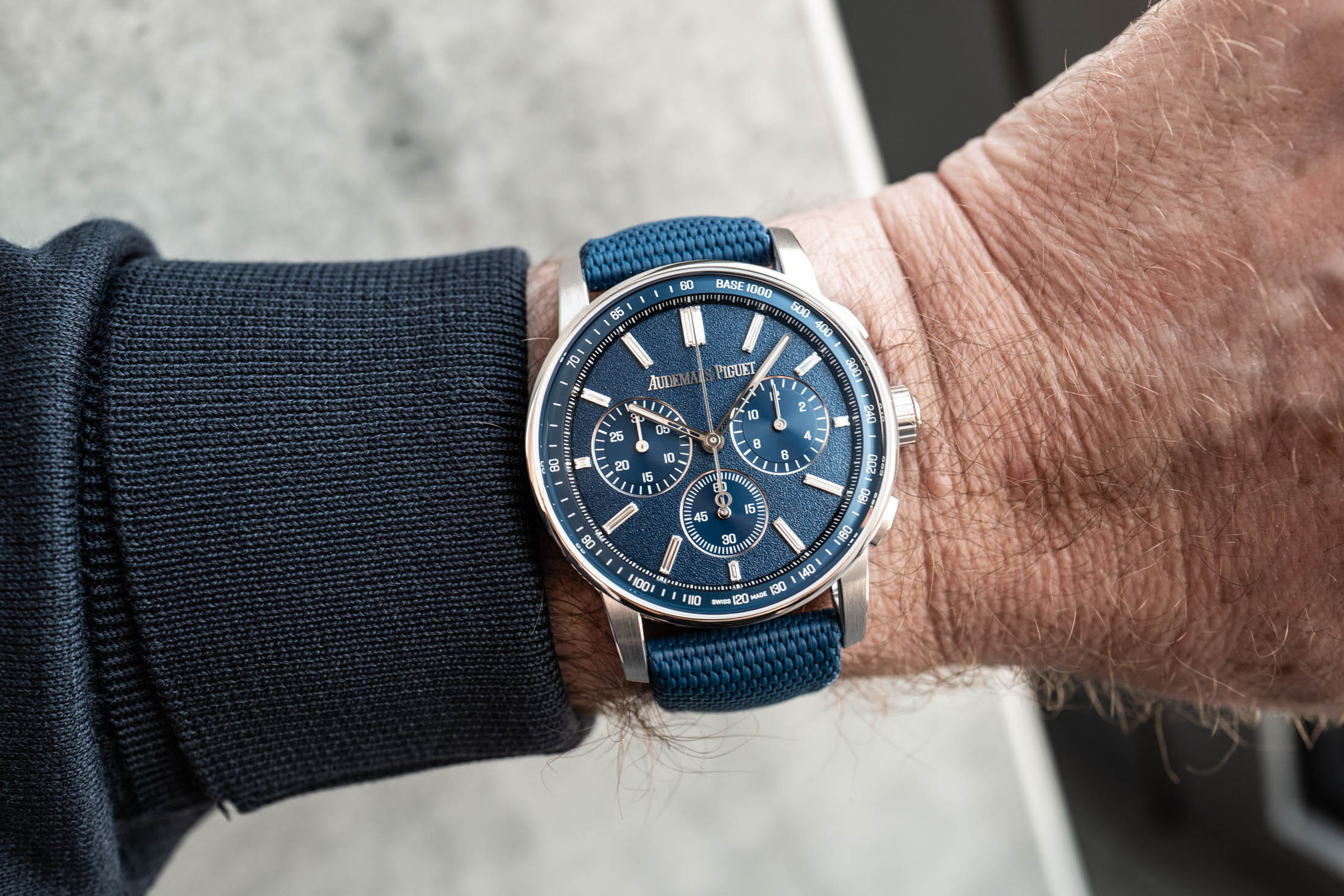 Wrist shot of Tuscan Dial Code 11.59