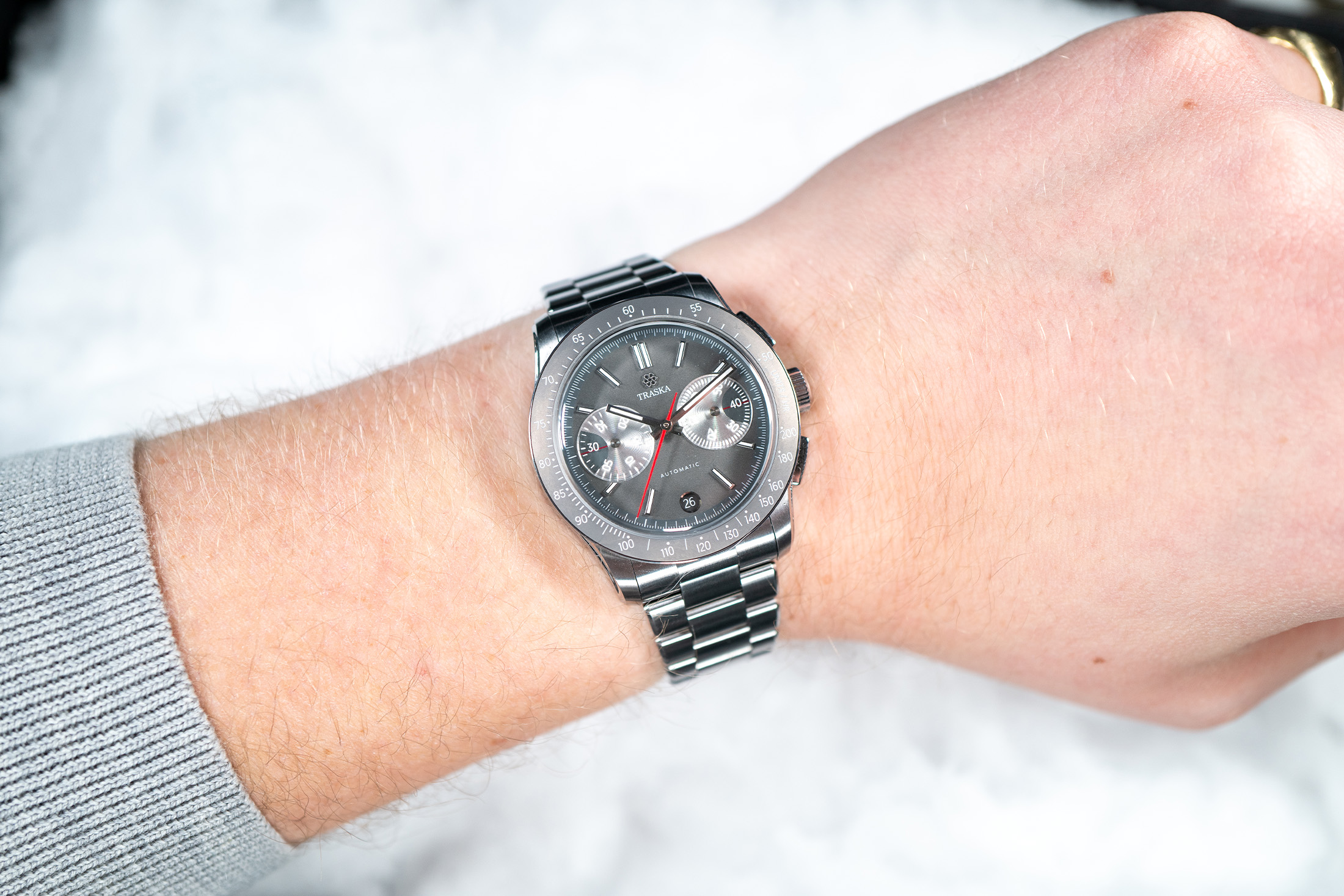 Hands-On: Traska Chronograph Tungsten Gray