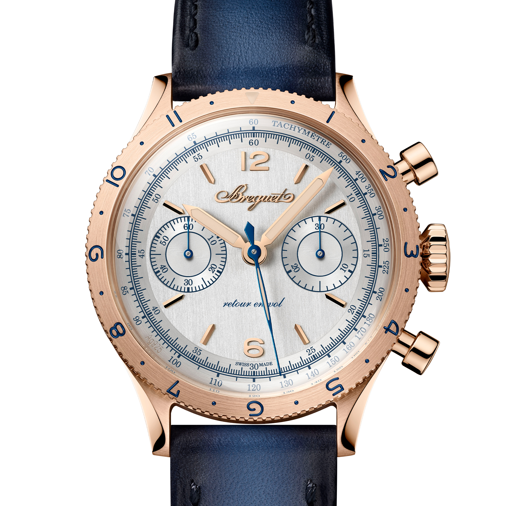 The Breguet Type XX Chronographe 2075BH silver dial