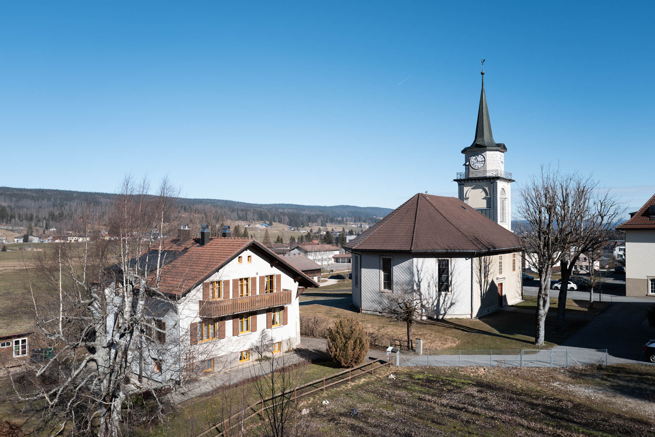 vallee de joux church view