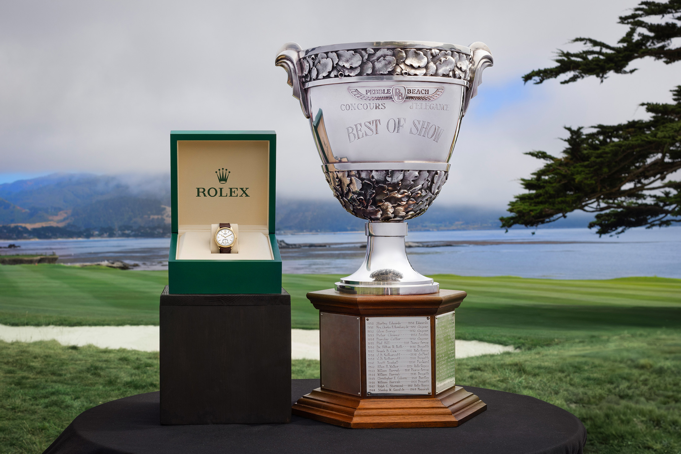 rolex and trophy
