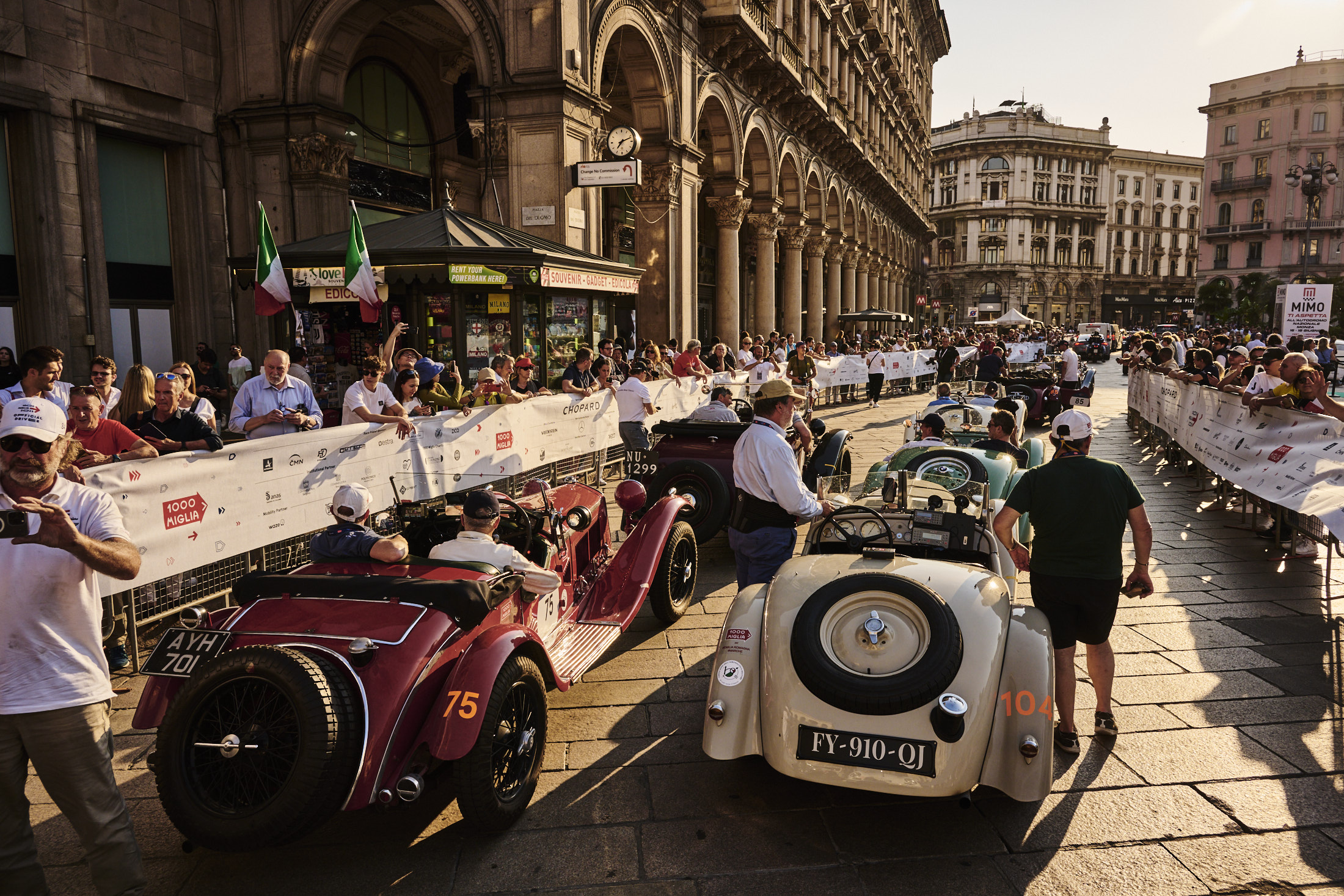 Duomo with cars in Milano