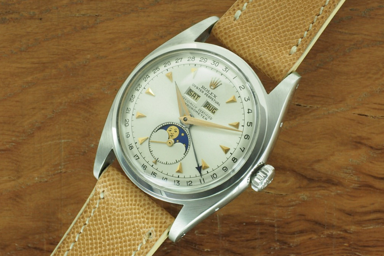 Bring a Loupe: A Rolex 6062 Moonphase In Steel, A Rare Heuer