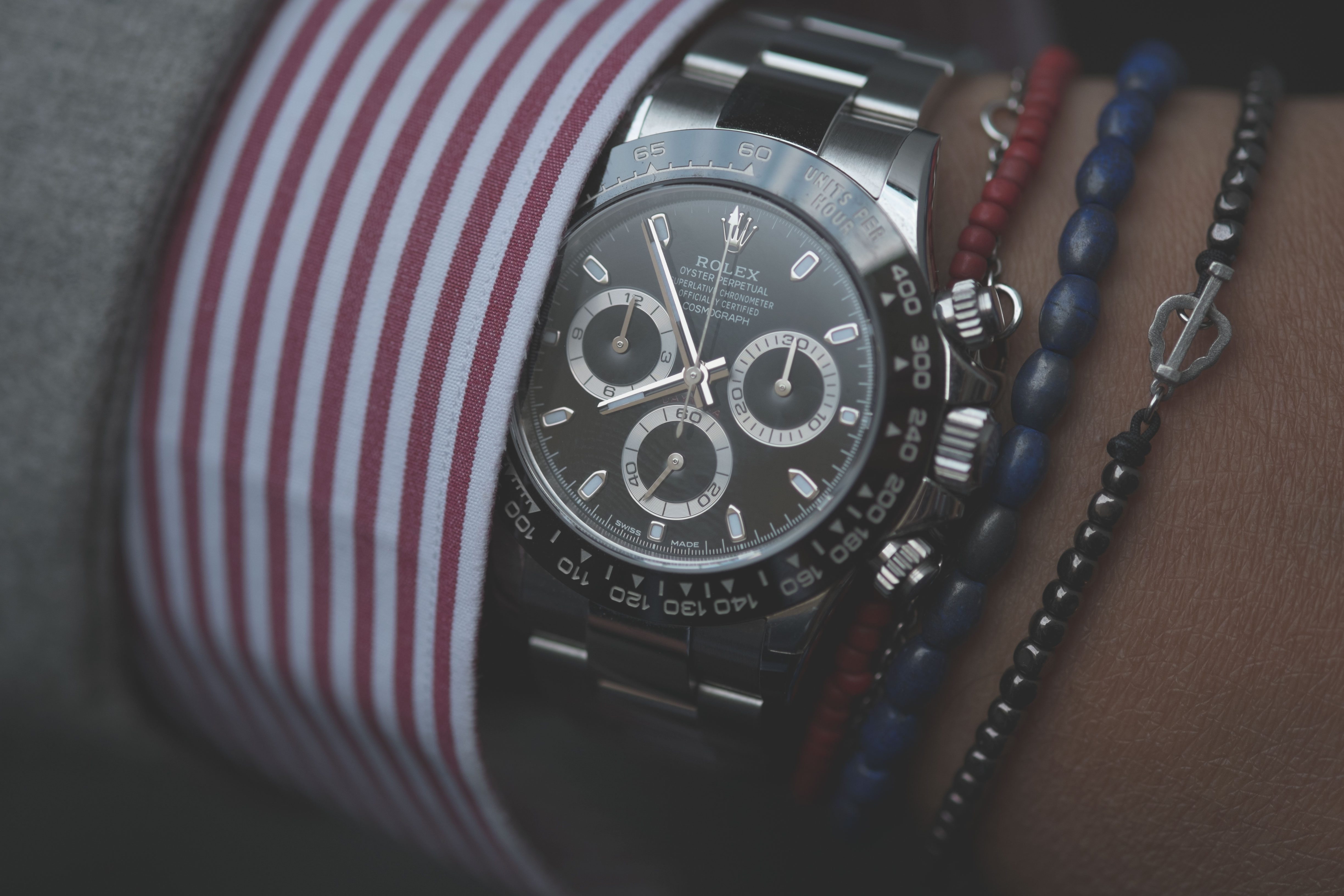 Rolex Daytona Reference 116500LN with black dial.
