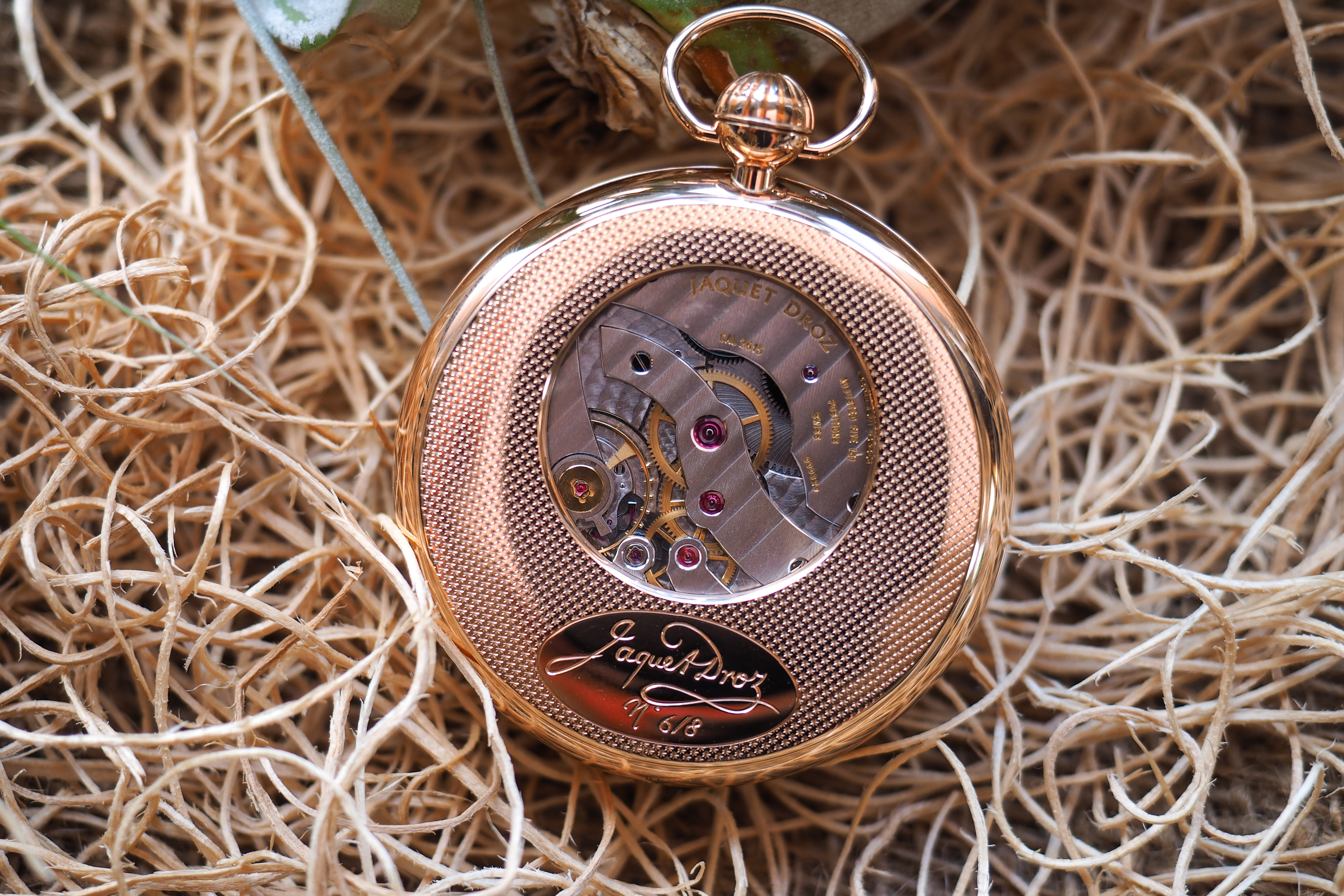 Jaquet Droz Pocket Watch Paillonée movement