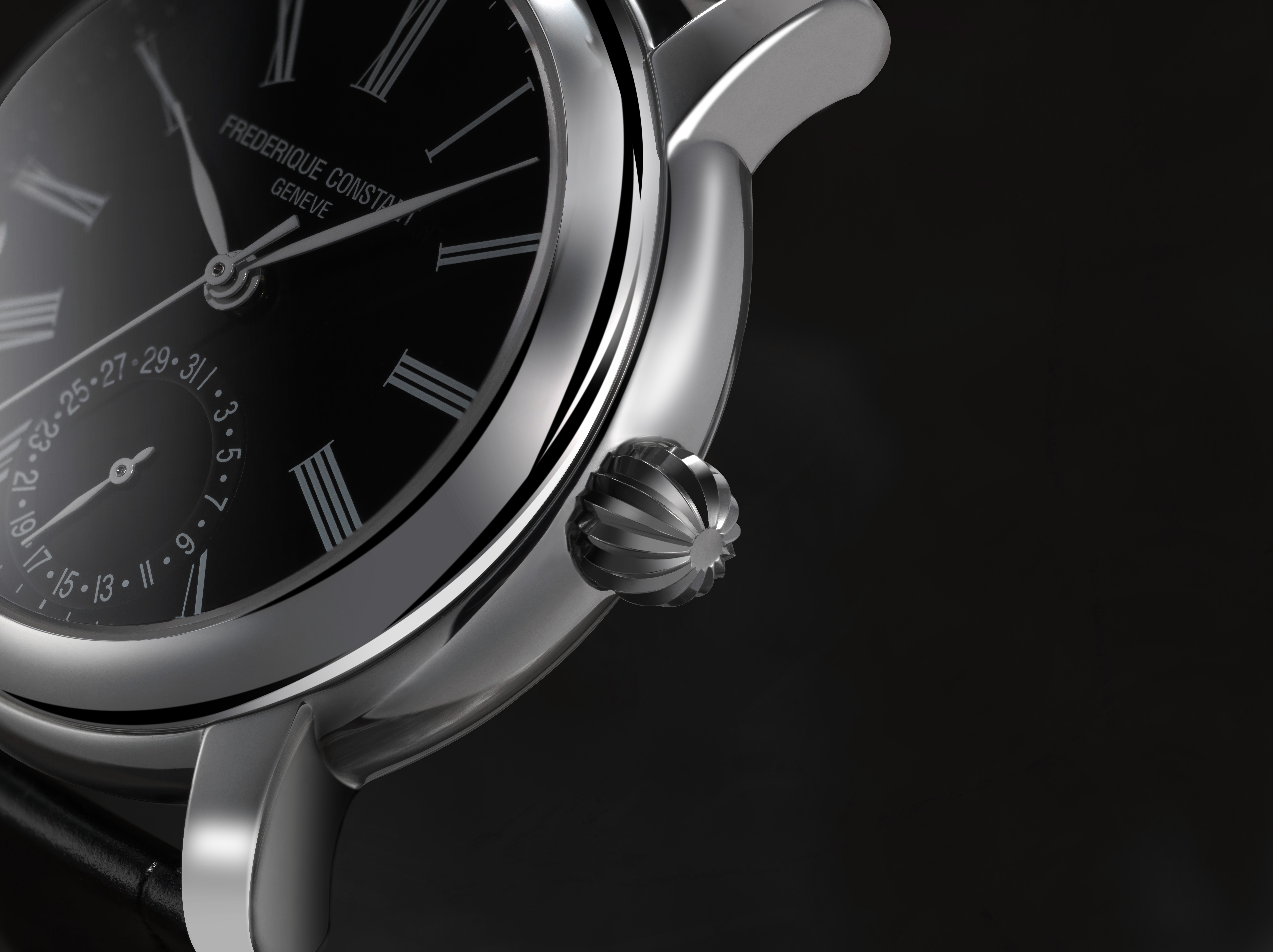 Frederique Constant Classic Manufacture crown closeup
