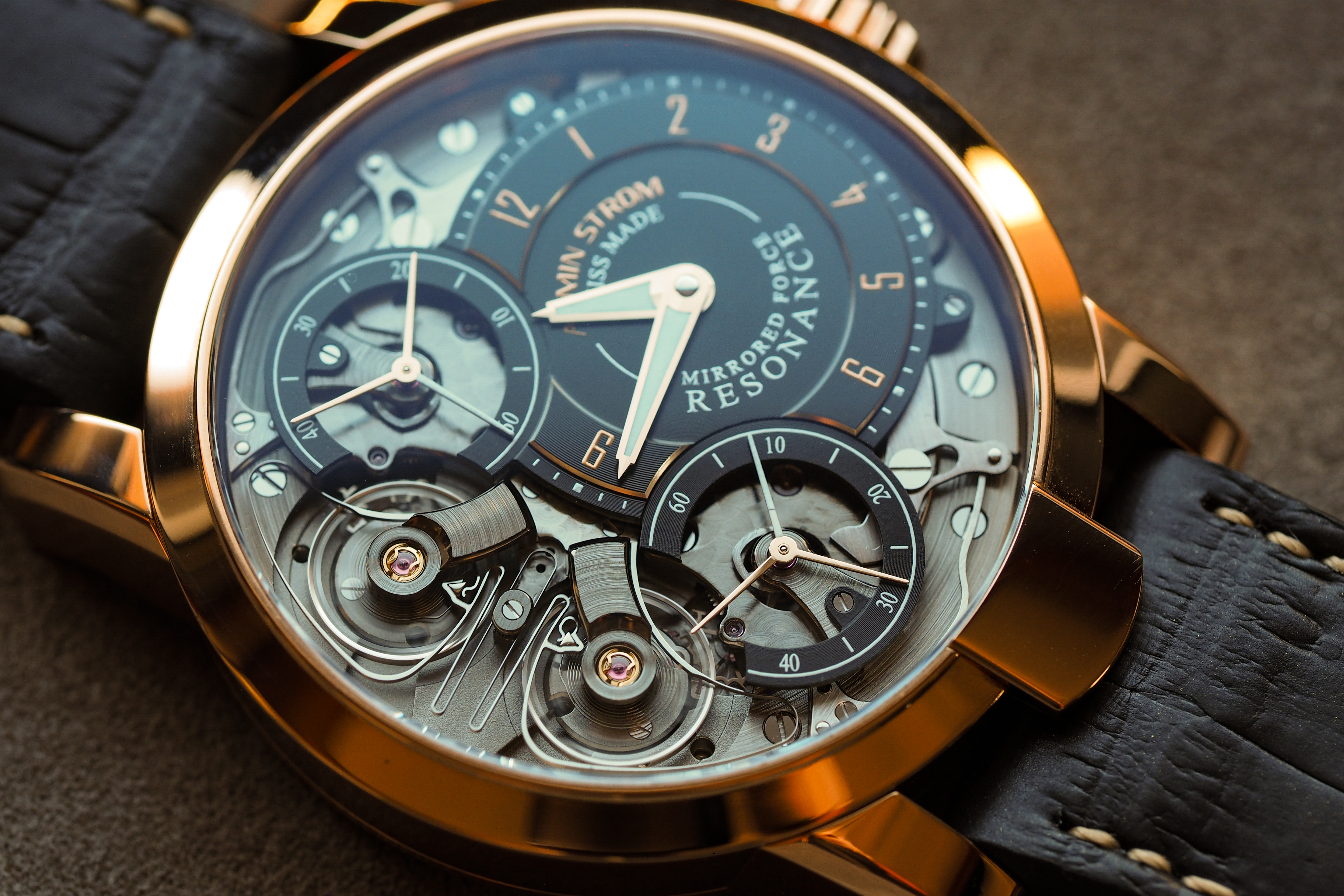 Armin Strom Mirrored Force Resonance Fire seconds subdials
