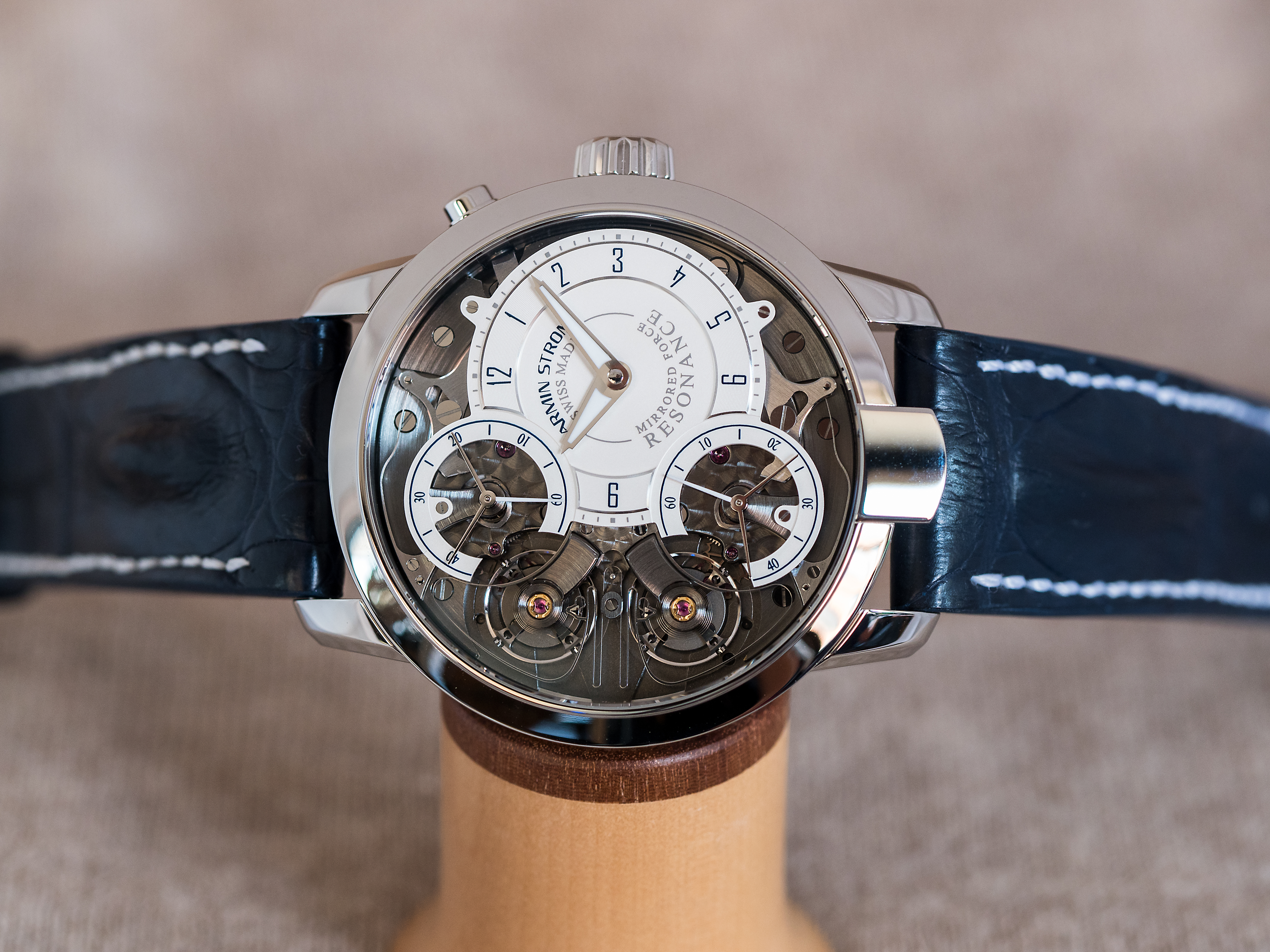 Armin Strom Mirrored Force Resonance "Water" dial side 