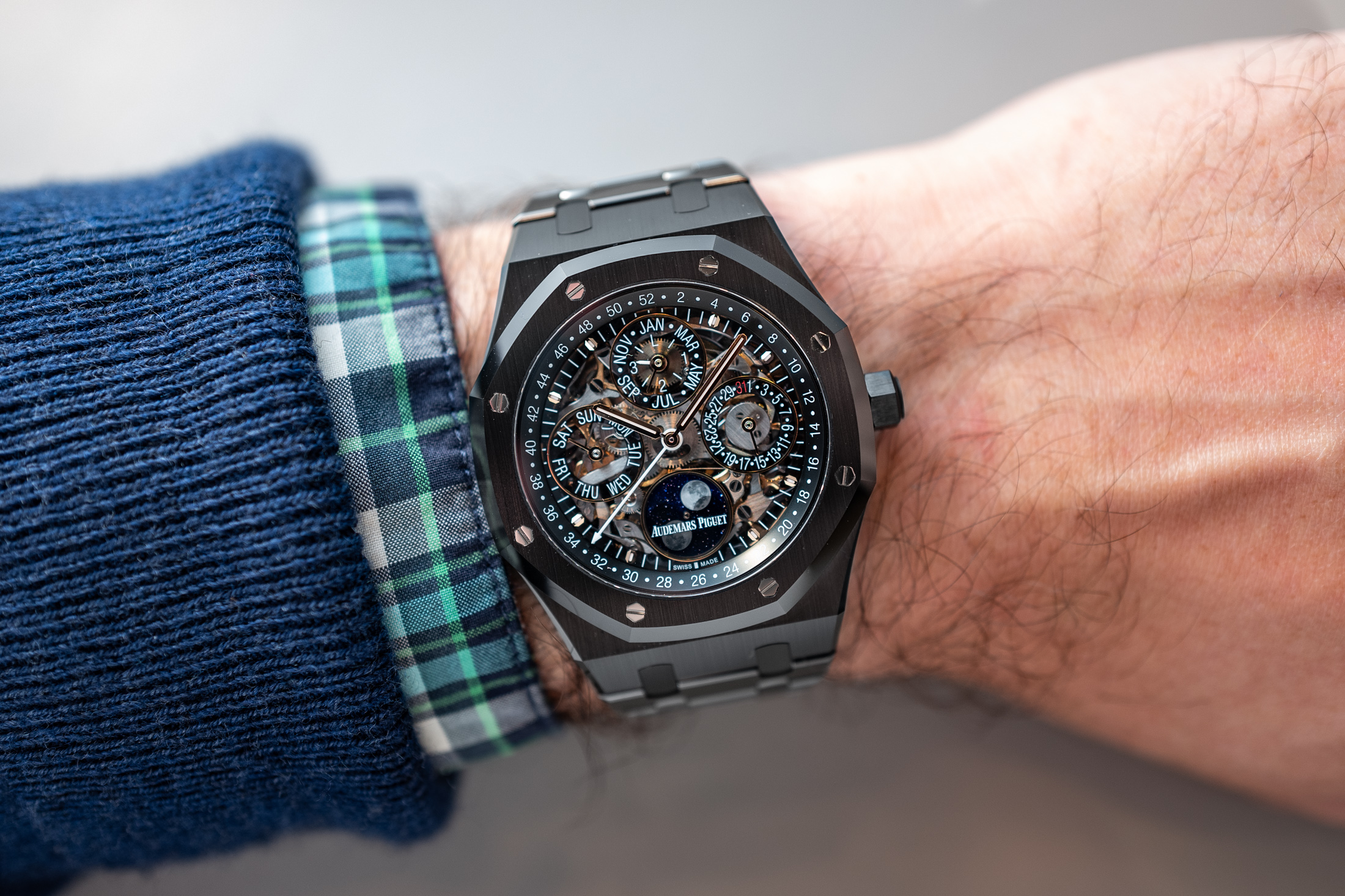 Hands-On: The Audemars Piguet Royal Oak Perpetual Calendar Openworked In Ceramic - Hodinkee