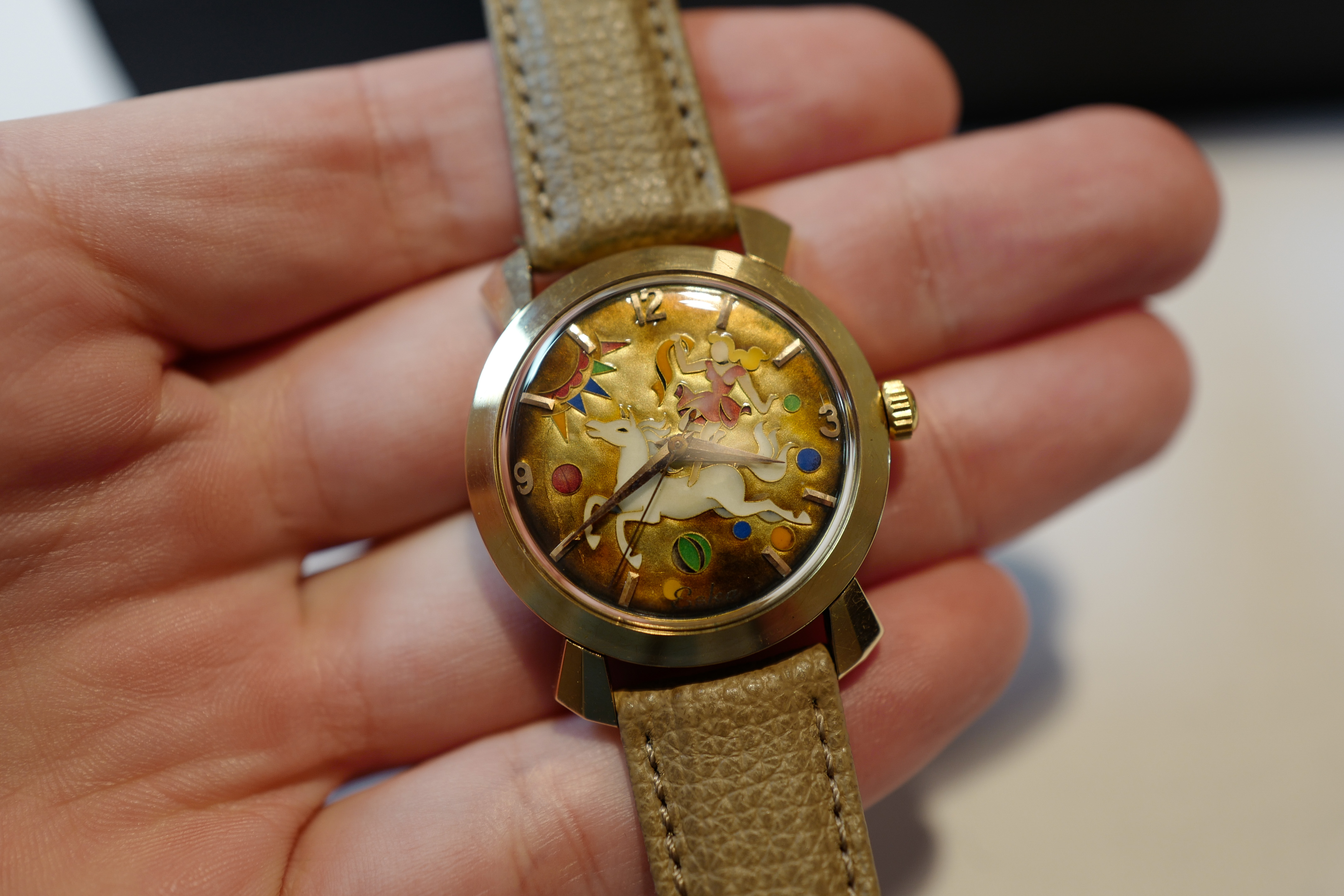 An Eska with enamel dial
