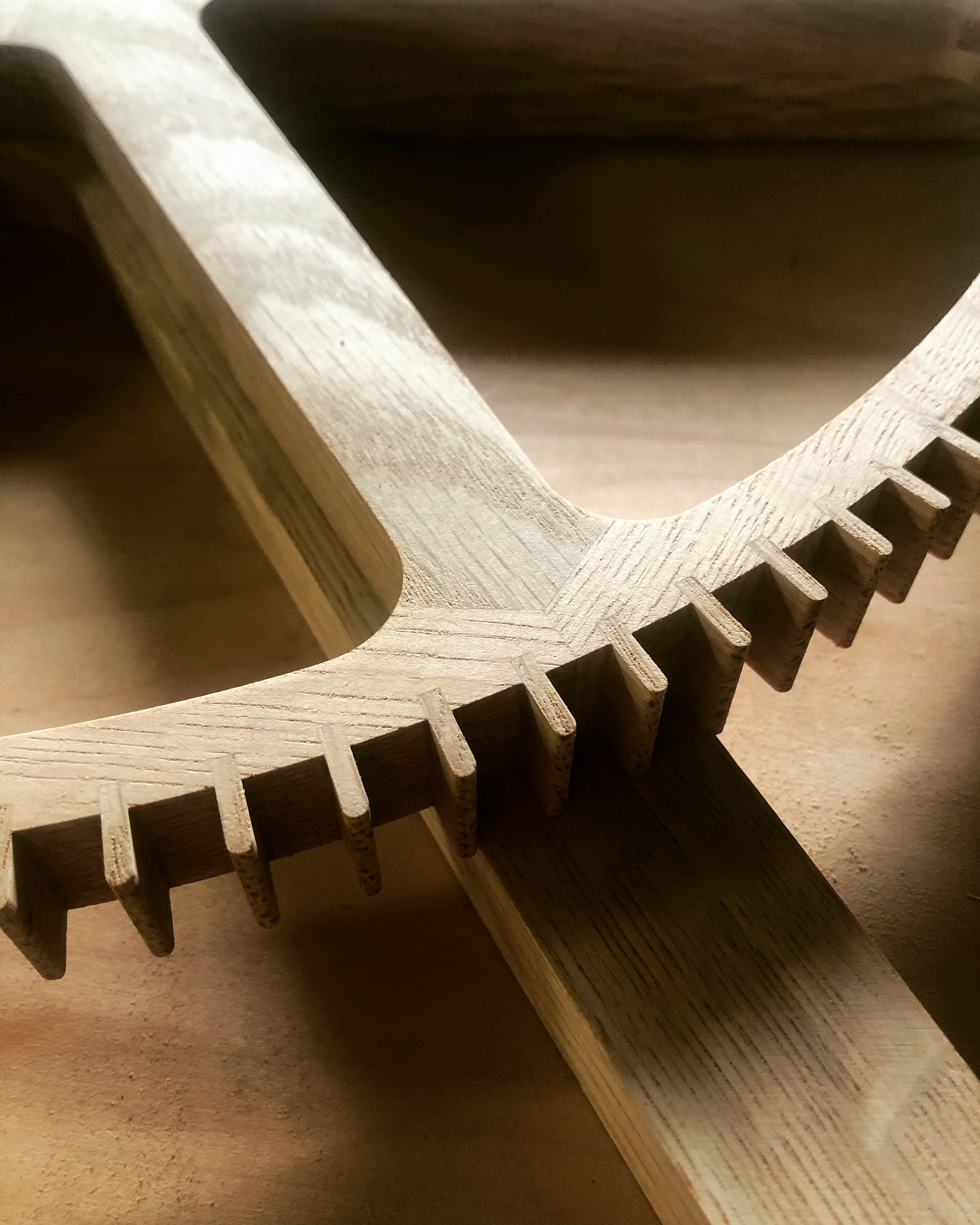 Center wheel with finished teeth.