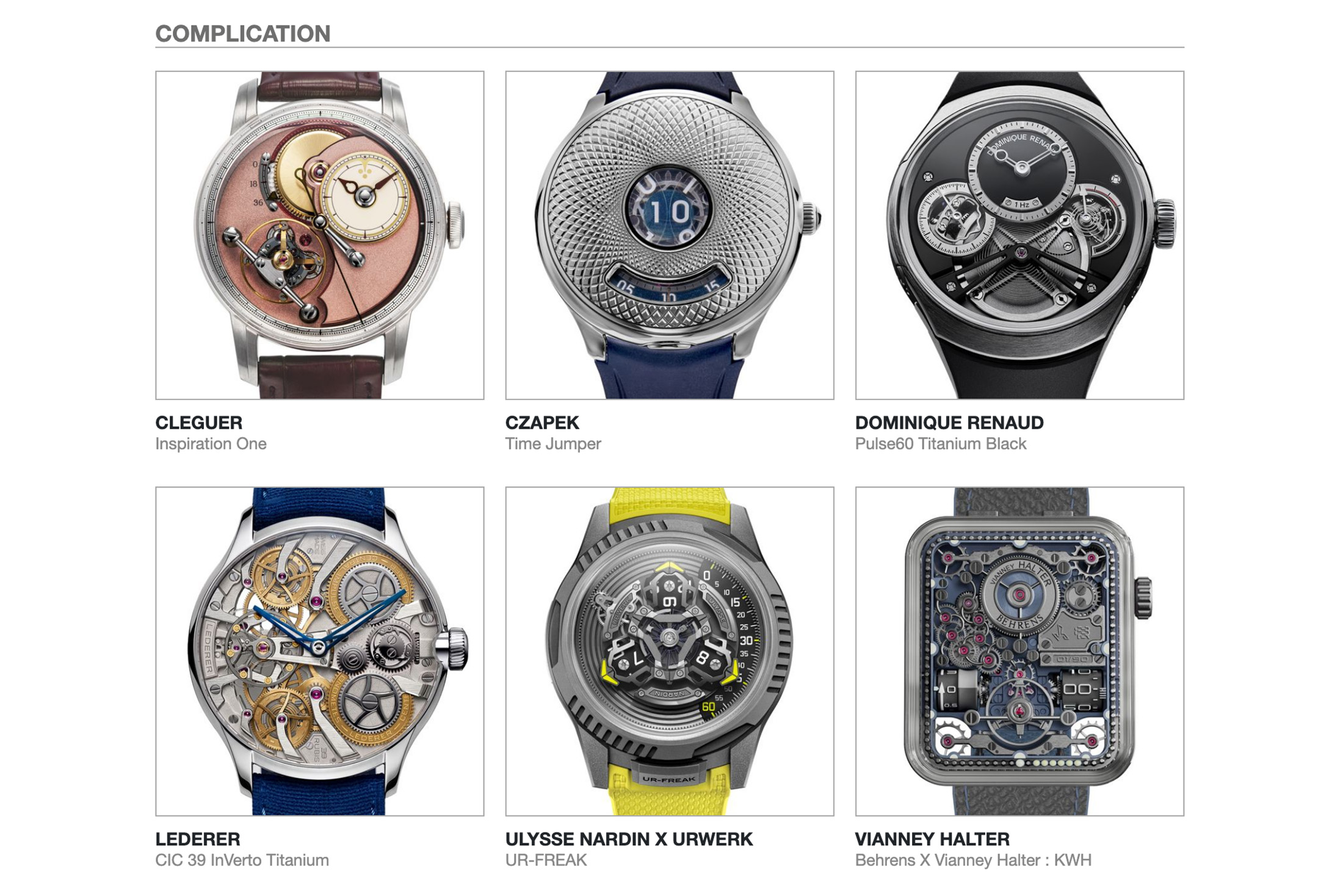 Here Are The Finalists for the 2026 Grand Prix d'Horlogerie de Genève