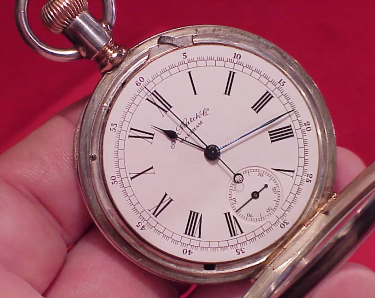 A vintage Waltham pocket watch chronograph