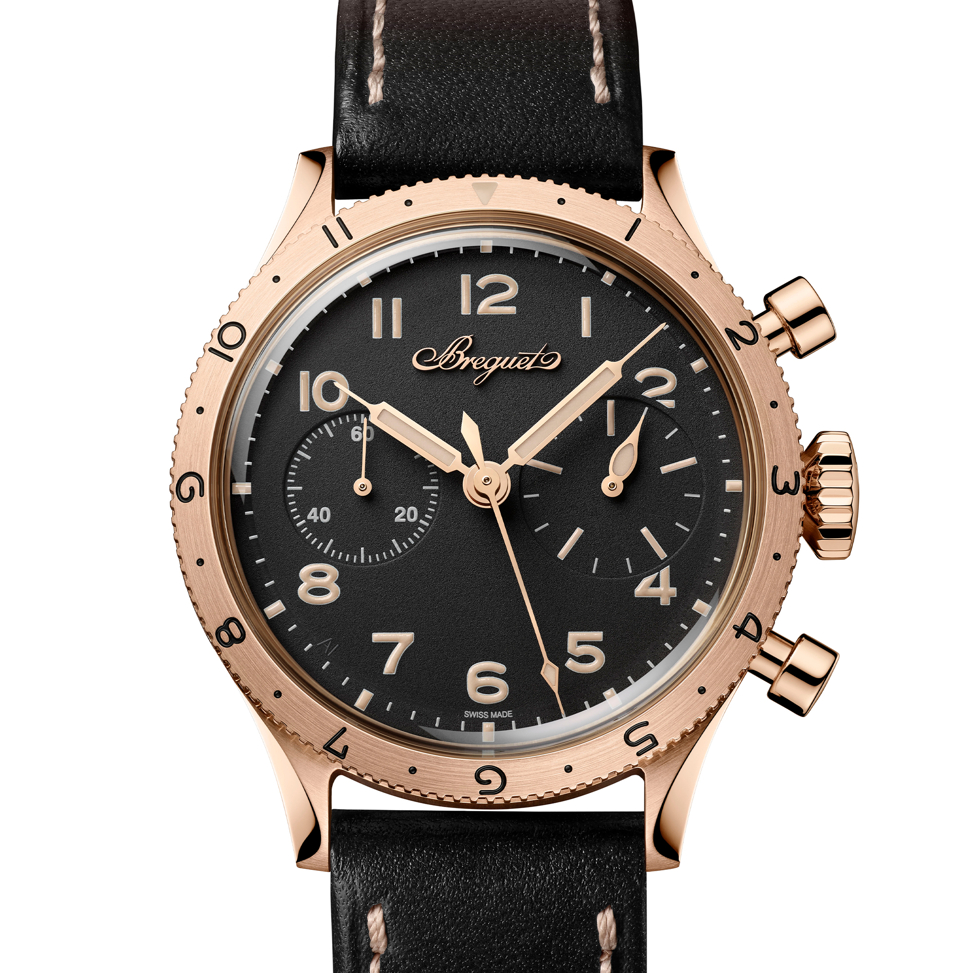 The Breguet Type XX Chronographe 2075BH black dial