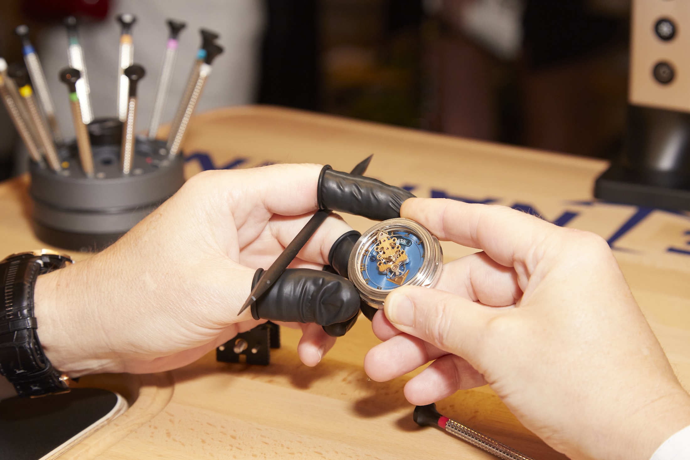 An assembled watch caliber