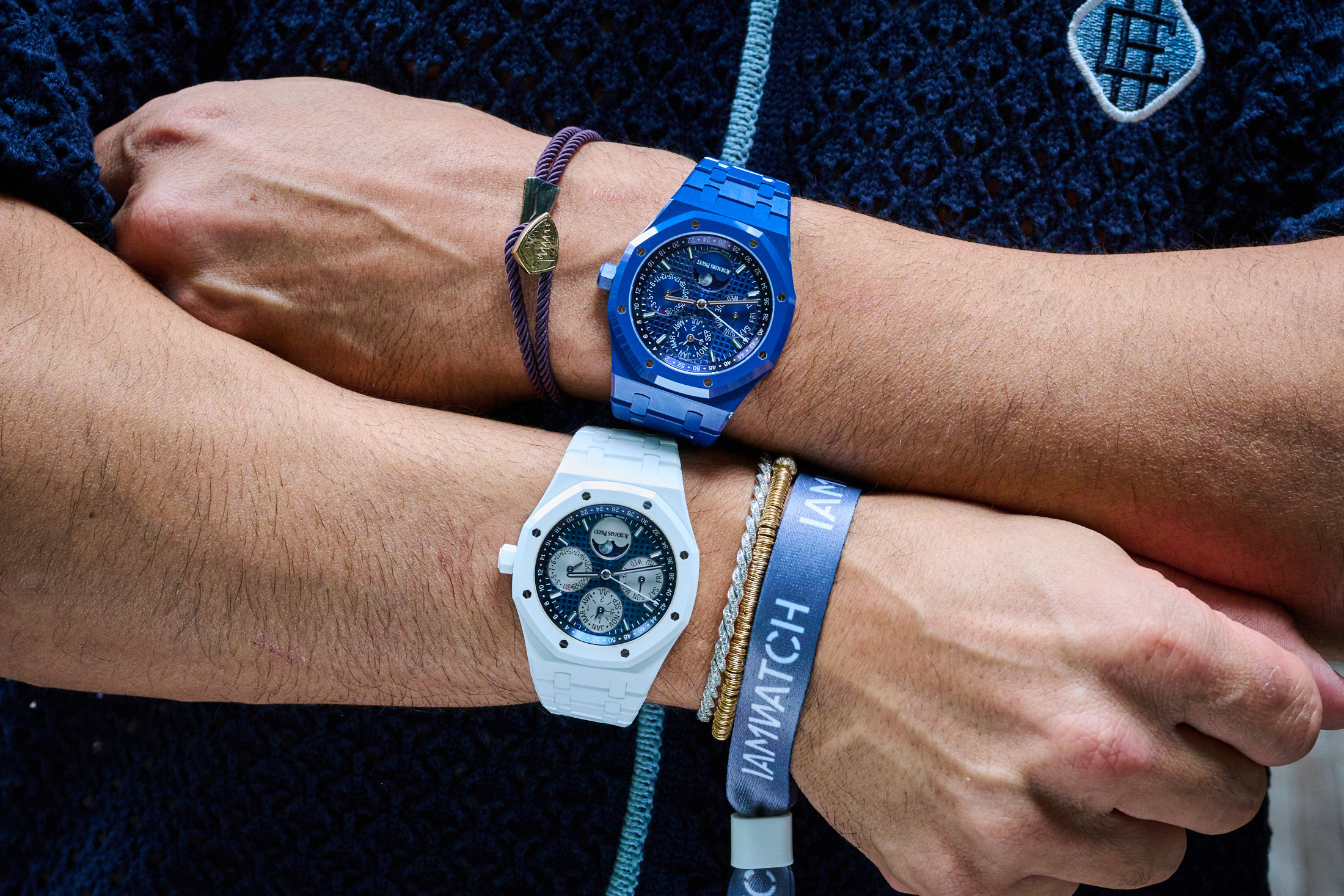Audemars Piguet Royal Oak Perpetual Calendar in blue and white ceramic