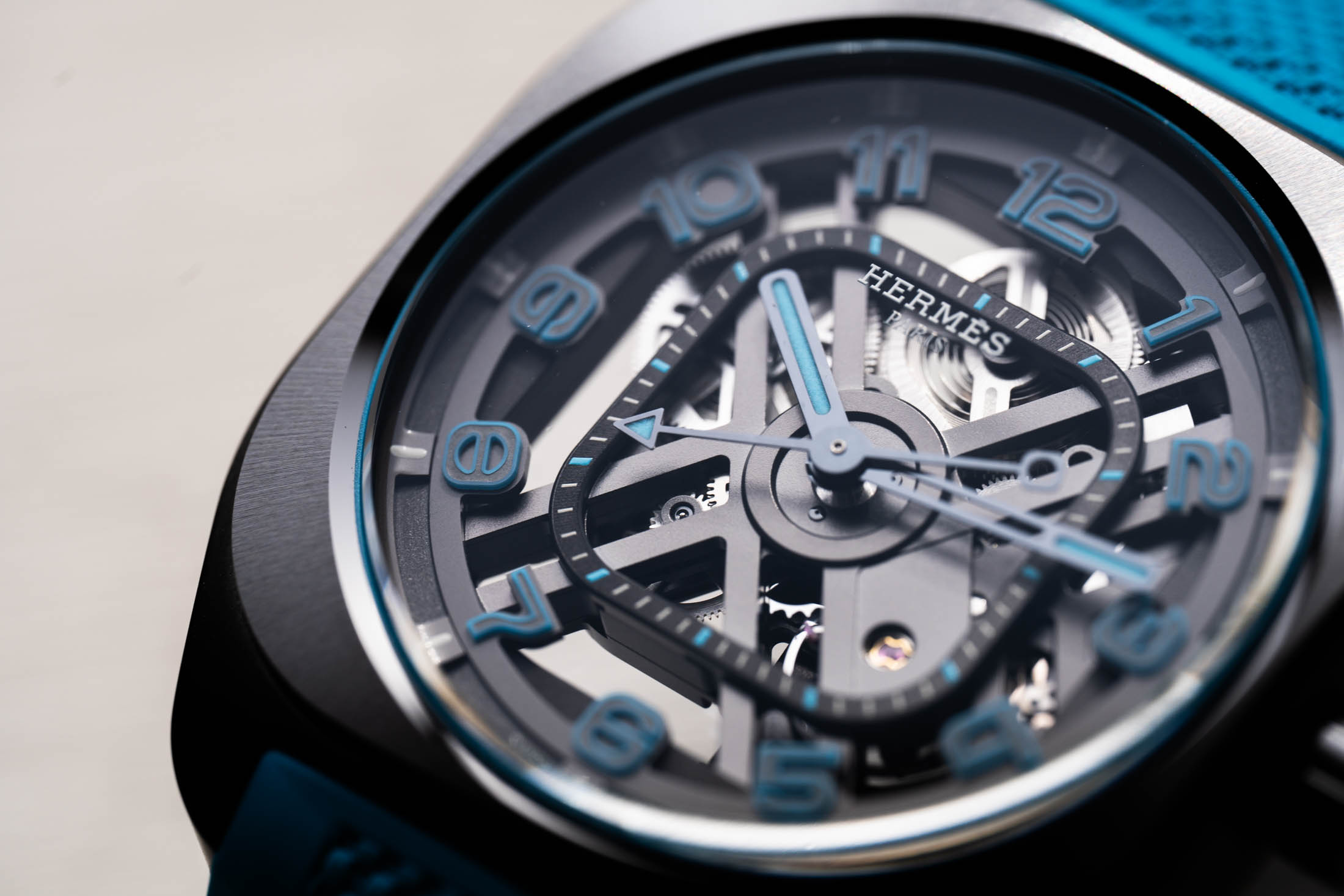 Hermes H08 Squelette Slanted Dial