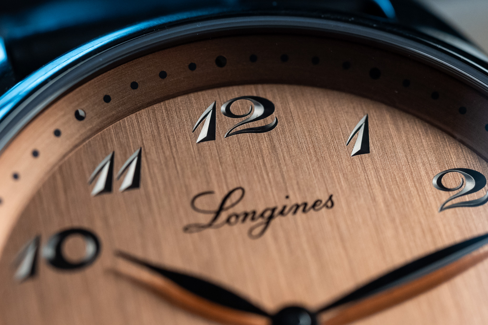 longines small seconds salmon dial