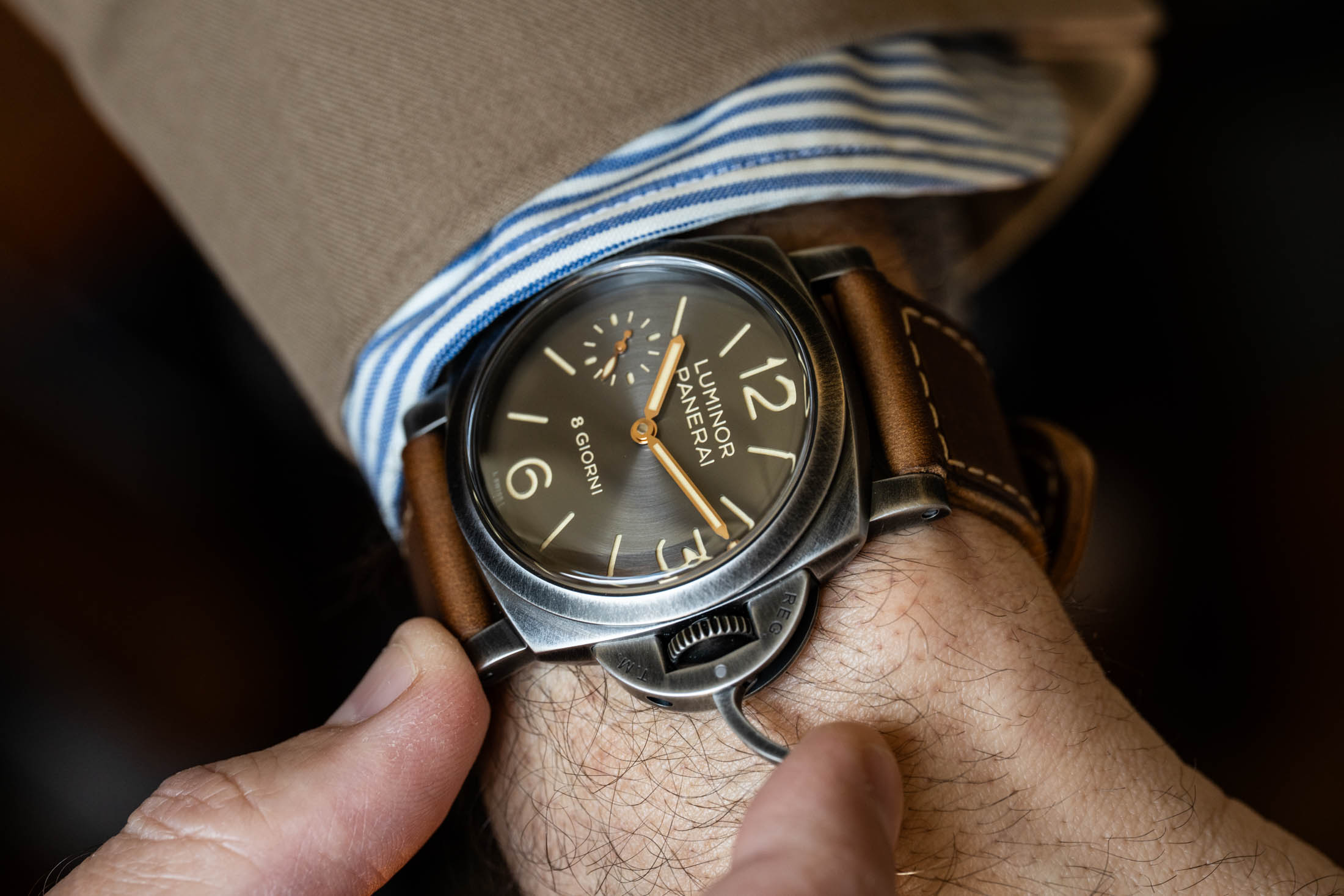 Hands-On: The Panerai Luminor 8 Giorni 'Brunito Steel' - Hodinkee