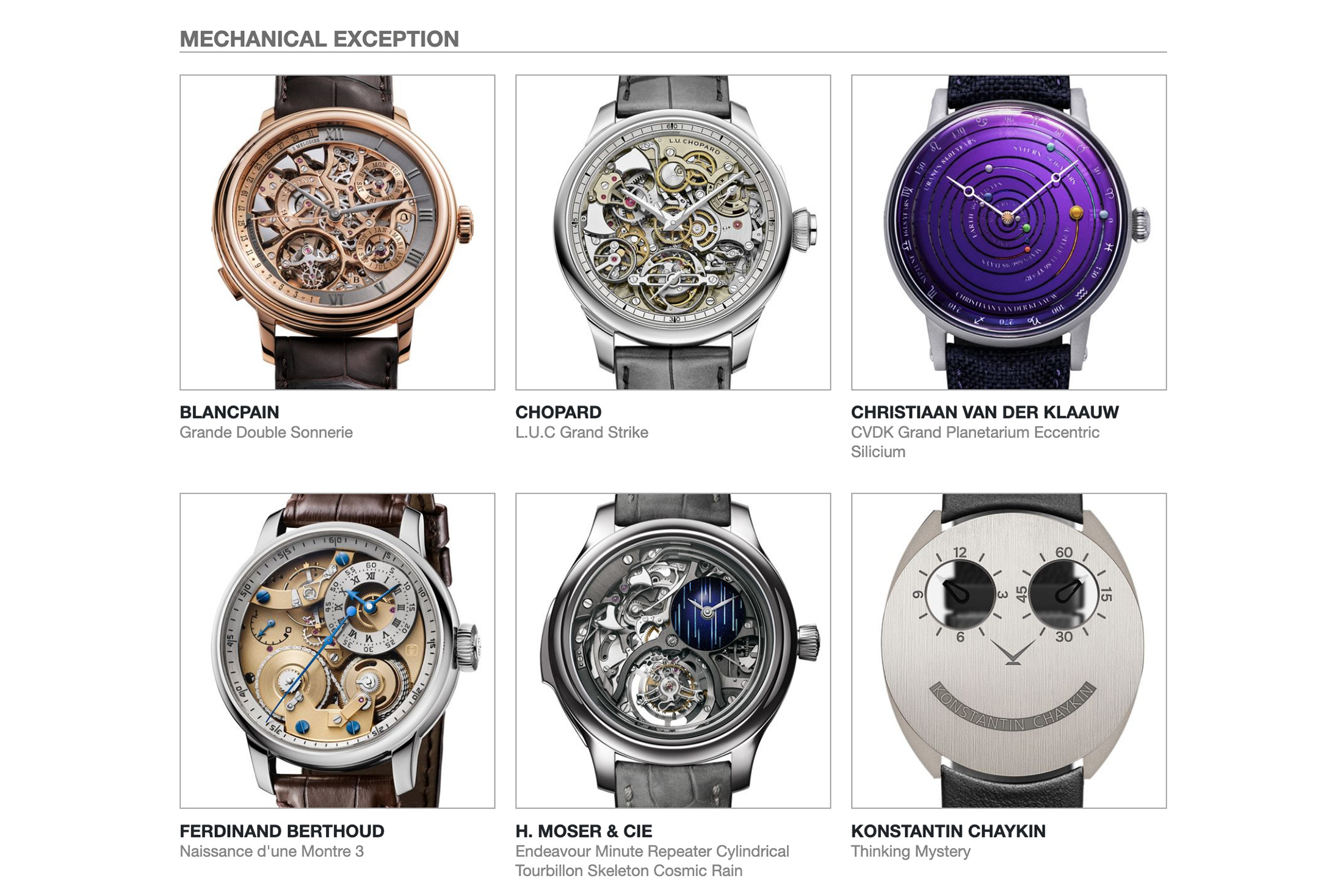 Here Are The Finalists for the 2026 Grand Prix d'Horlogerie de Genève