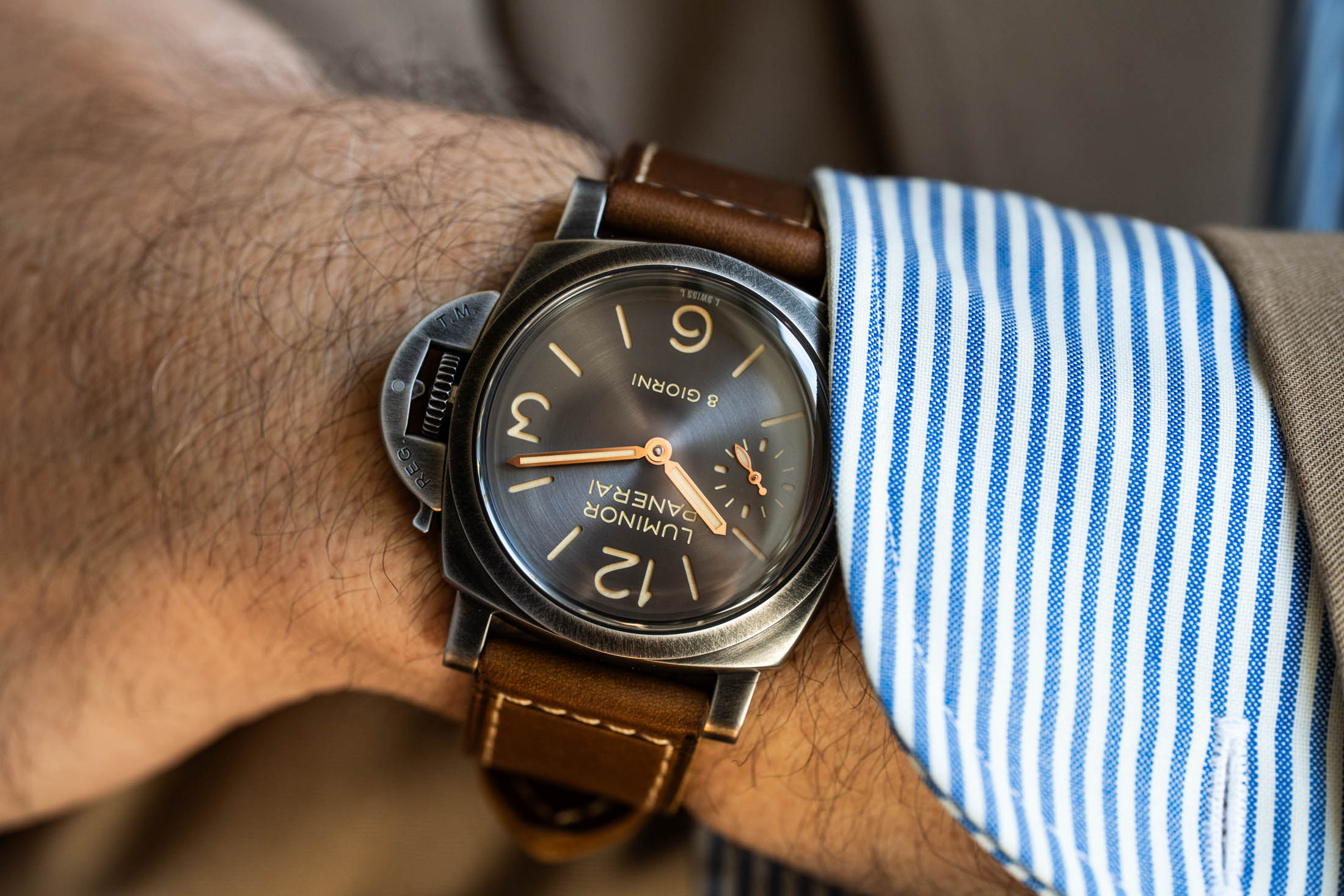 Hands-On: The Panerai Luminor 8 Giorni 'Brunito Steel' - Hodinkee