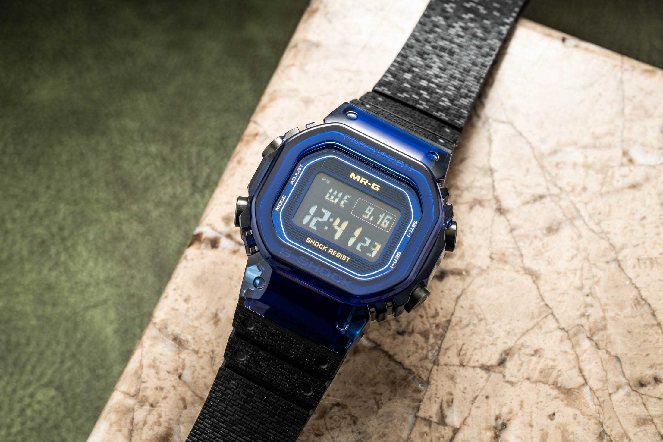 Hands-On: G-SHOCK Reveals The MRG-D5000 “Blue Rose Project” In Sapphire