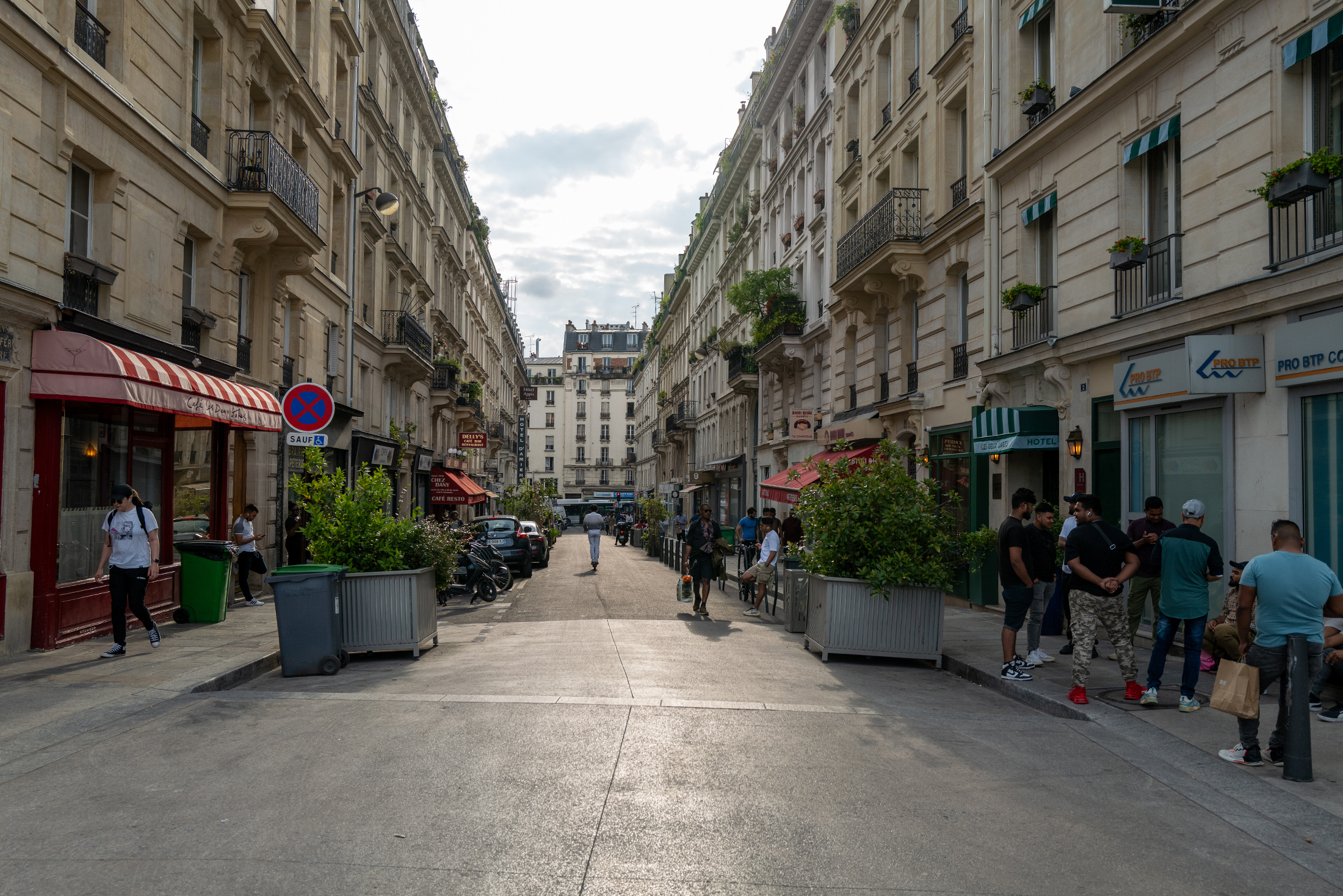 Scenic image of a narrow street in Paris, France