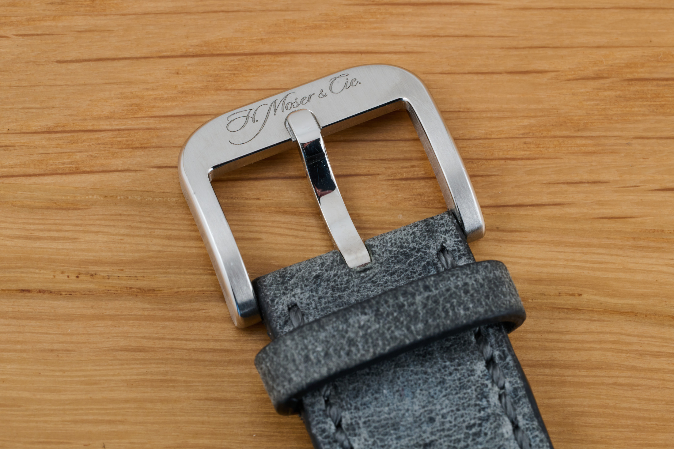 The buckle of the The new Moser Endeavor Perpetual Calendar