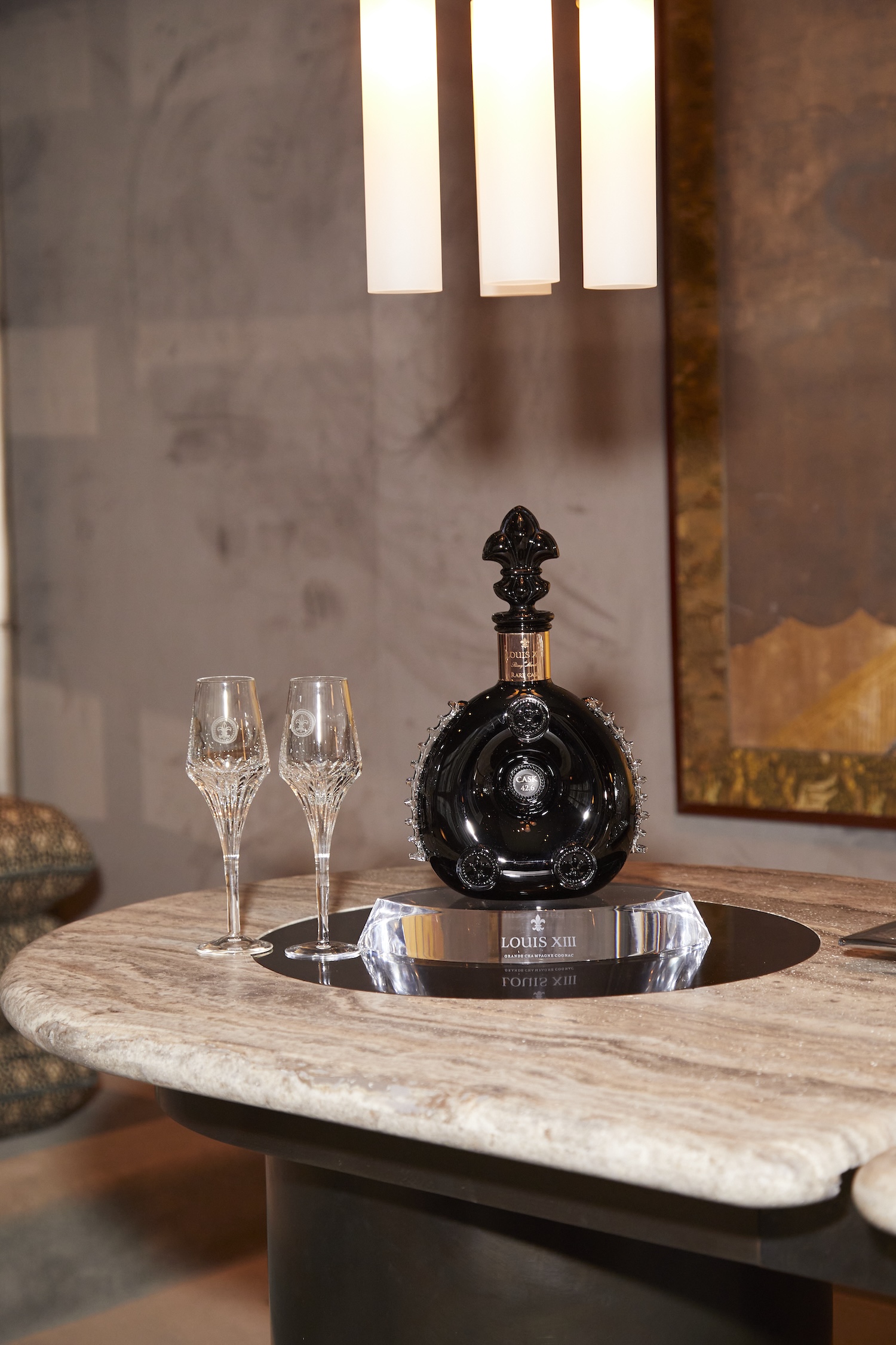 A bottle of Louis XIII cognac