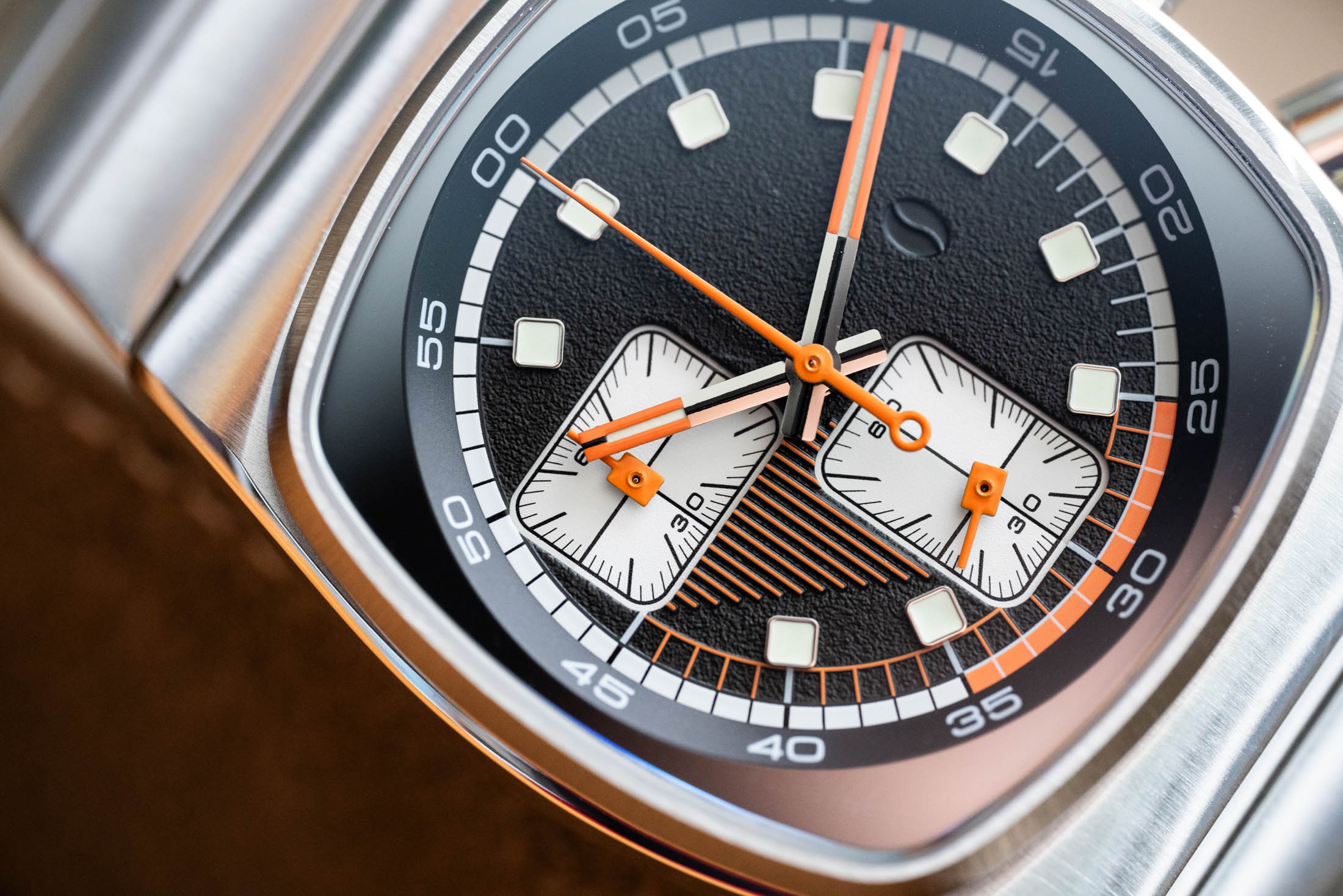 closeup of dial orange