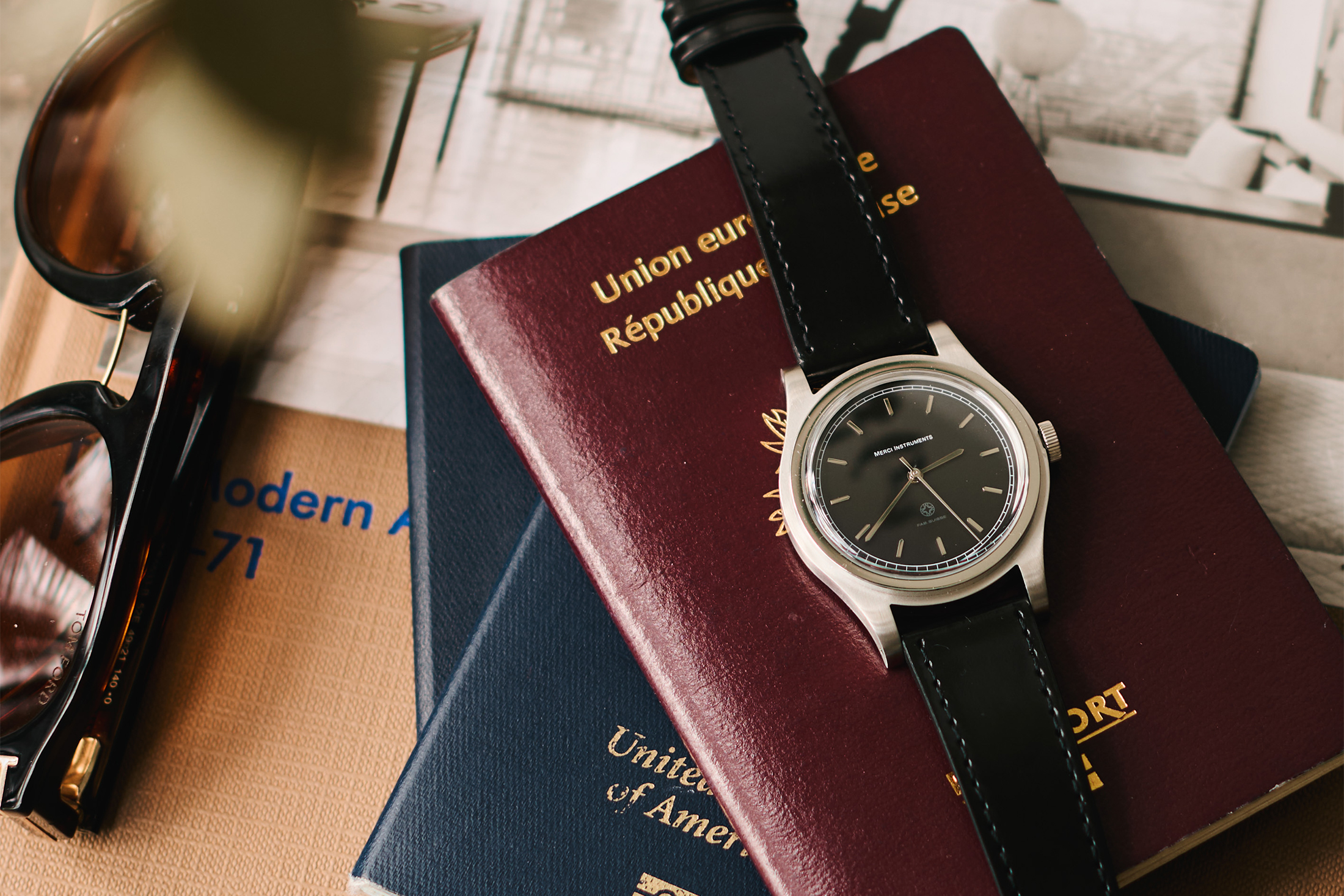 Merci Paris 腕時計 LMM-01 ブラック Watch LMM-01 : Numerals