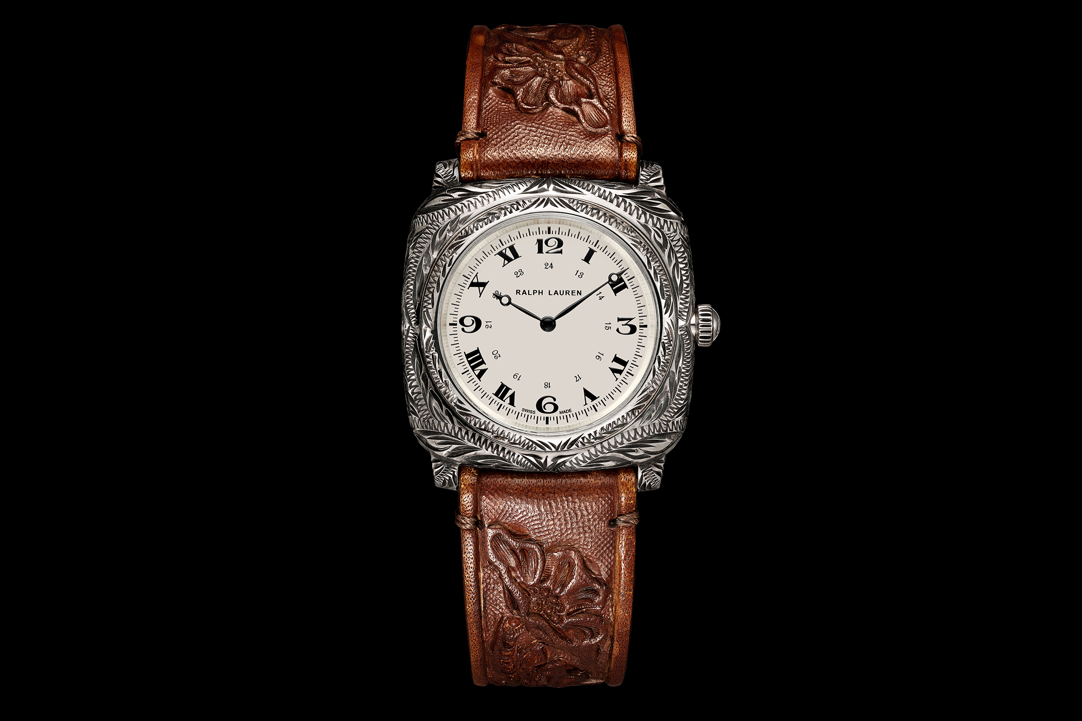 Ralph Lauren Western Cushion 38mm, off-white lacquer dial