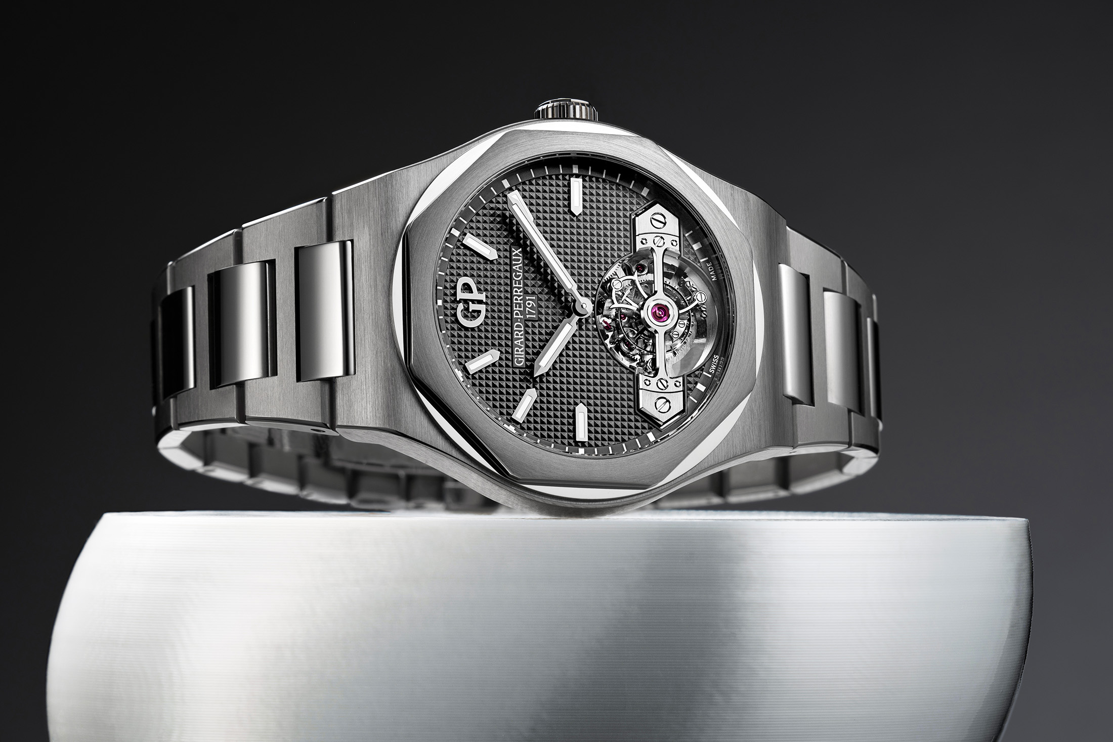 side photo of GP tourbillon