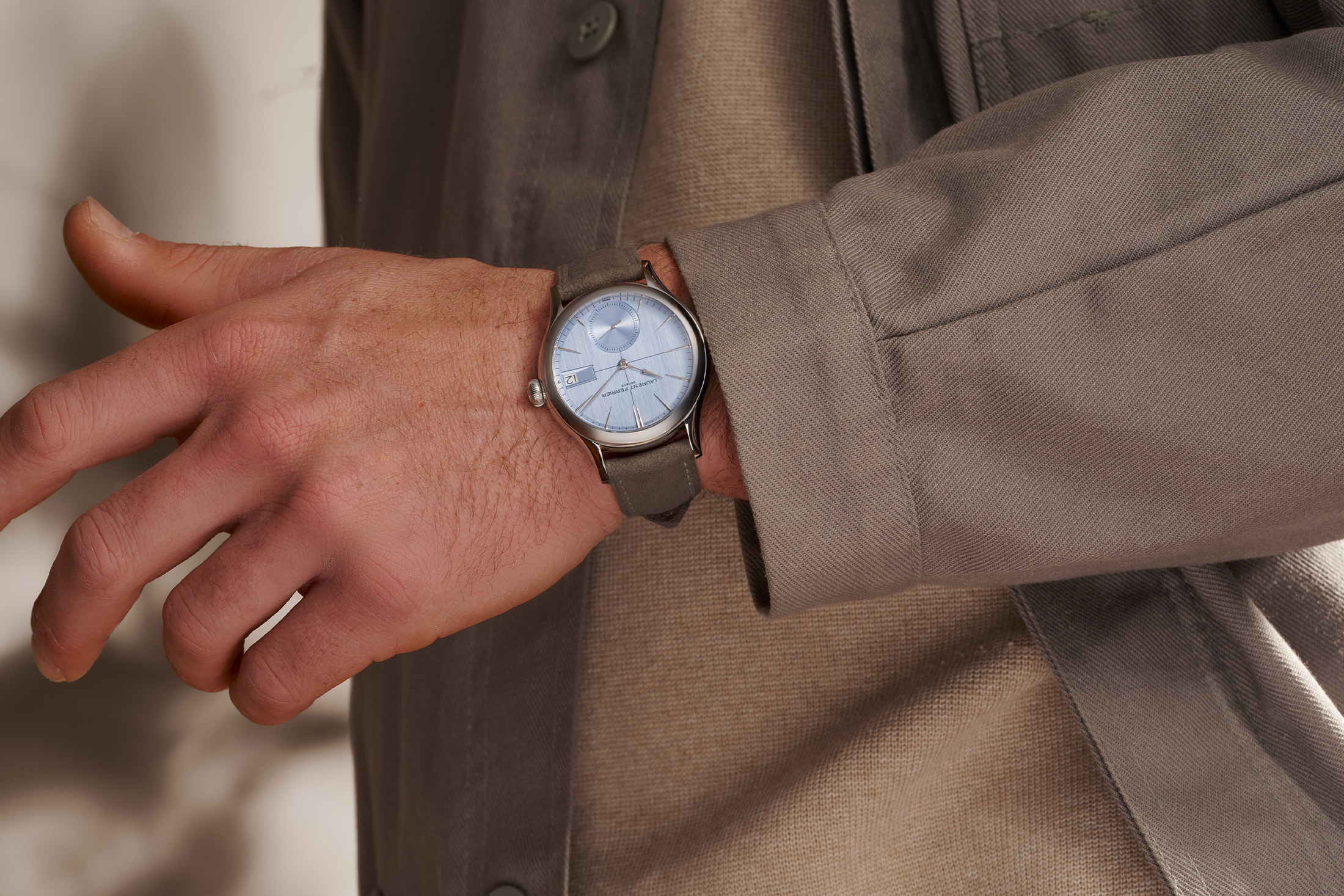 A Laurent Ferrier Classic Auto Horizon on the wrist
