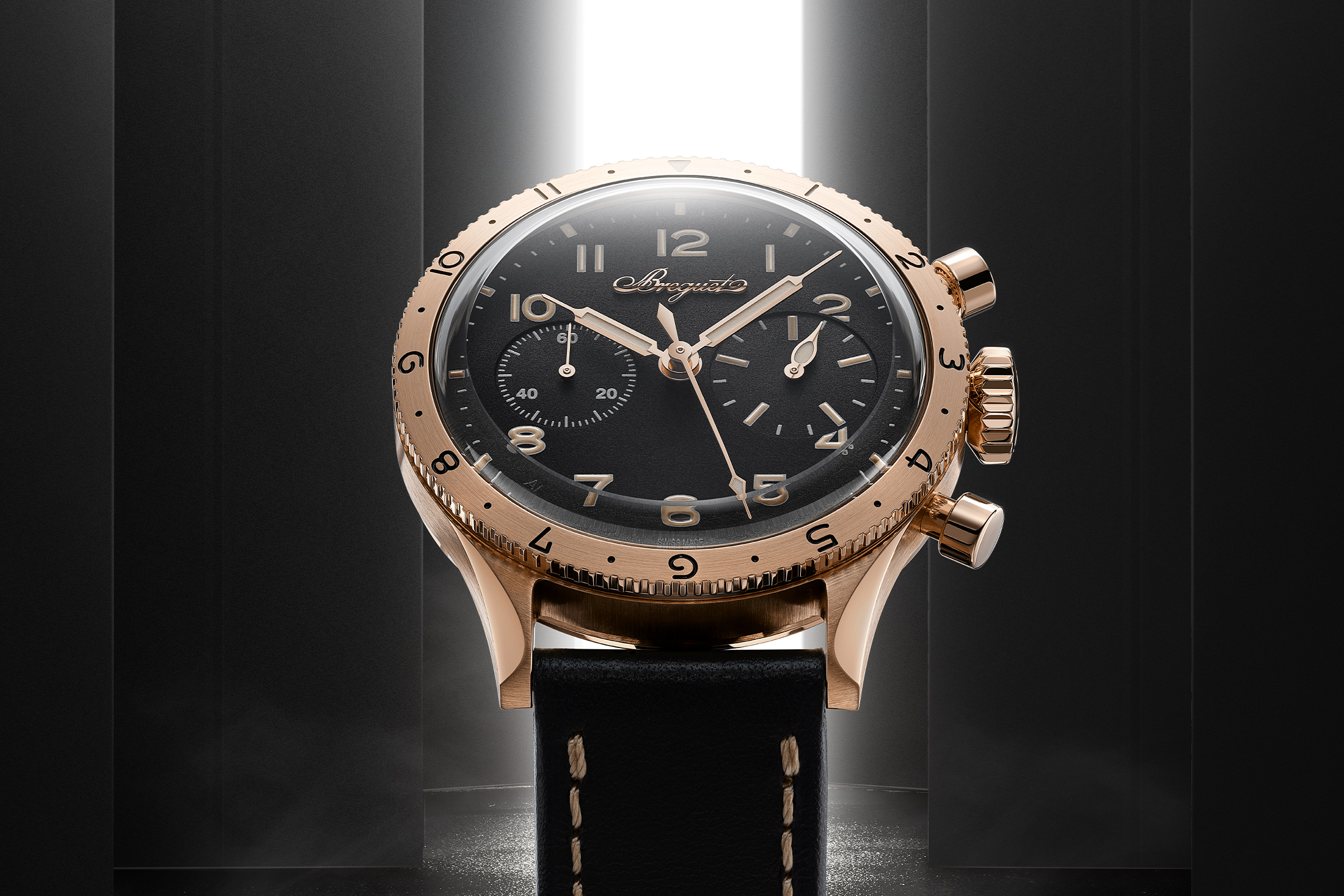 The Breguet Type XX Chronographe 2075BH black dial