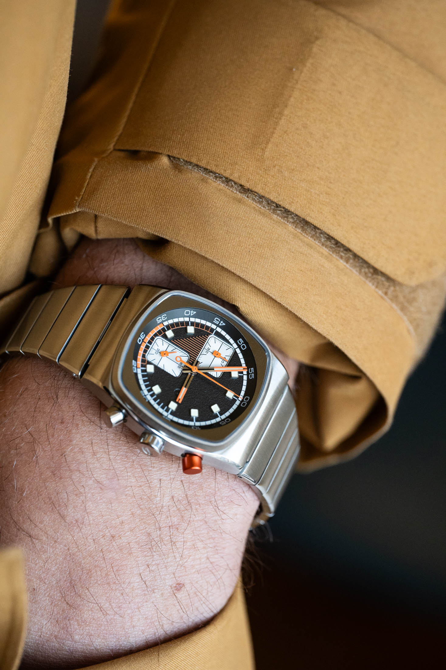 vertical wrist shot of orange