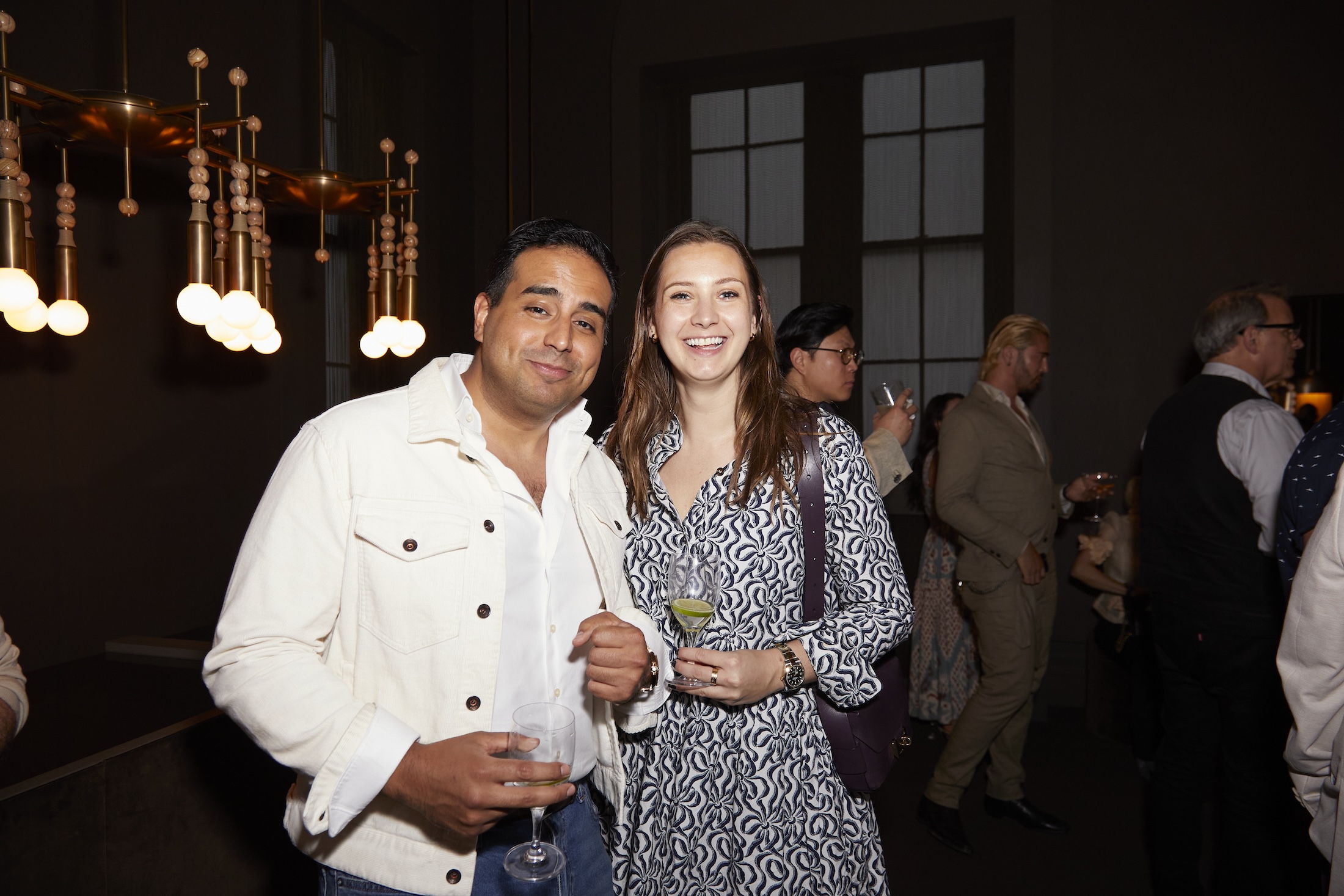 A man and woman posing for a photo
