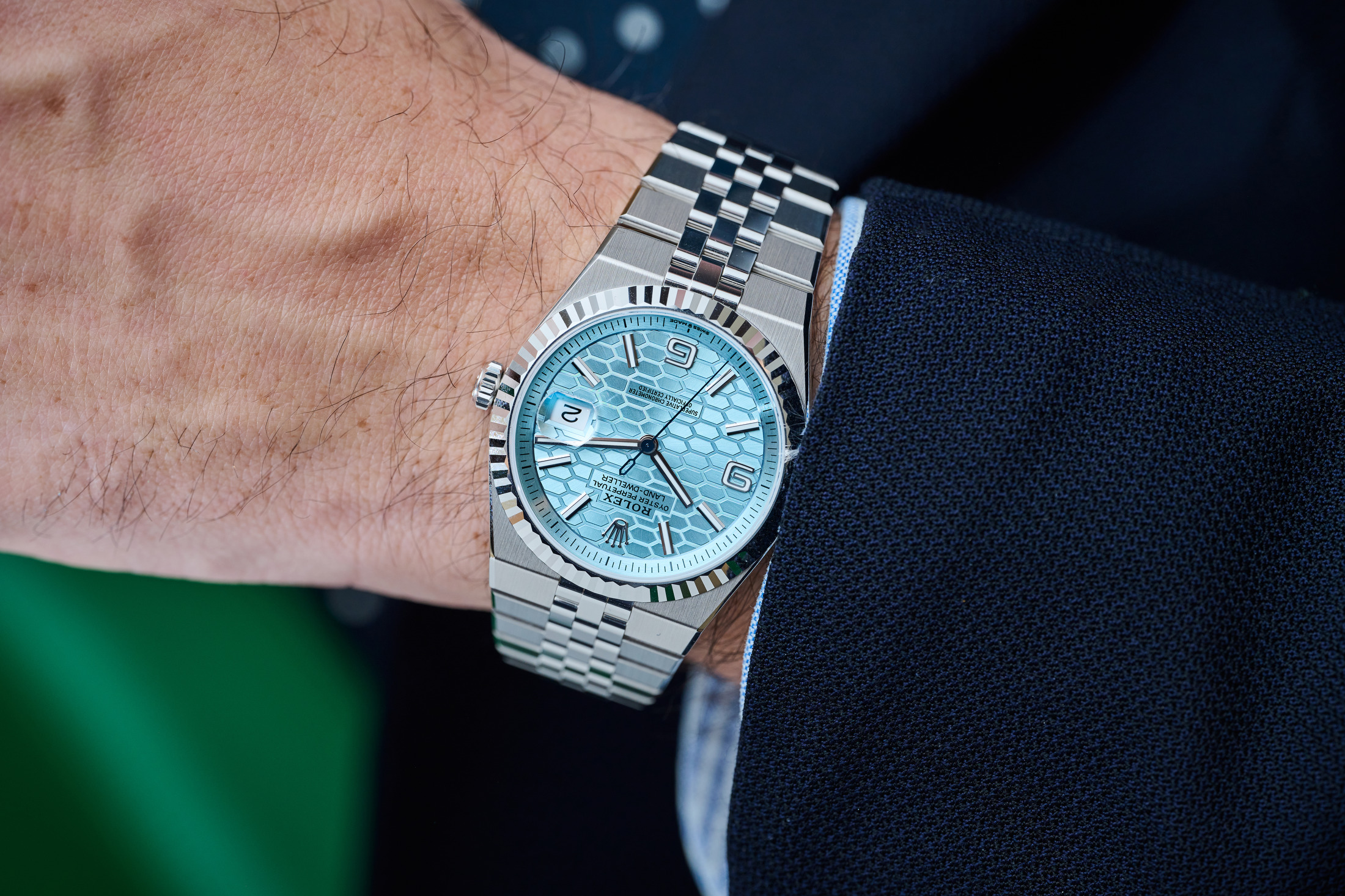 A Rolex Land-Dweller in platinum