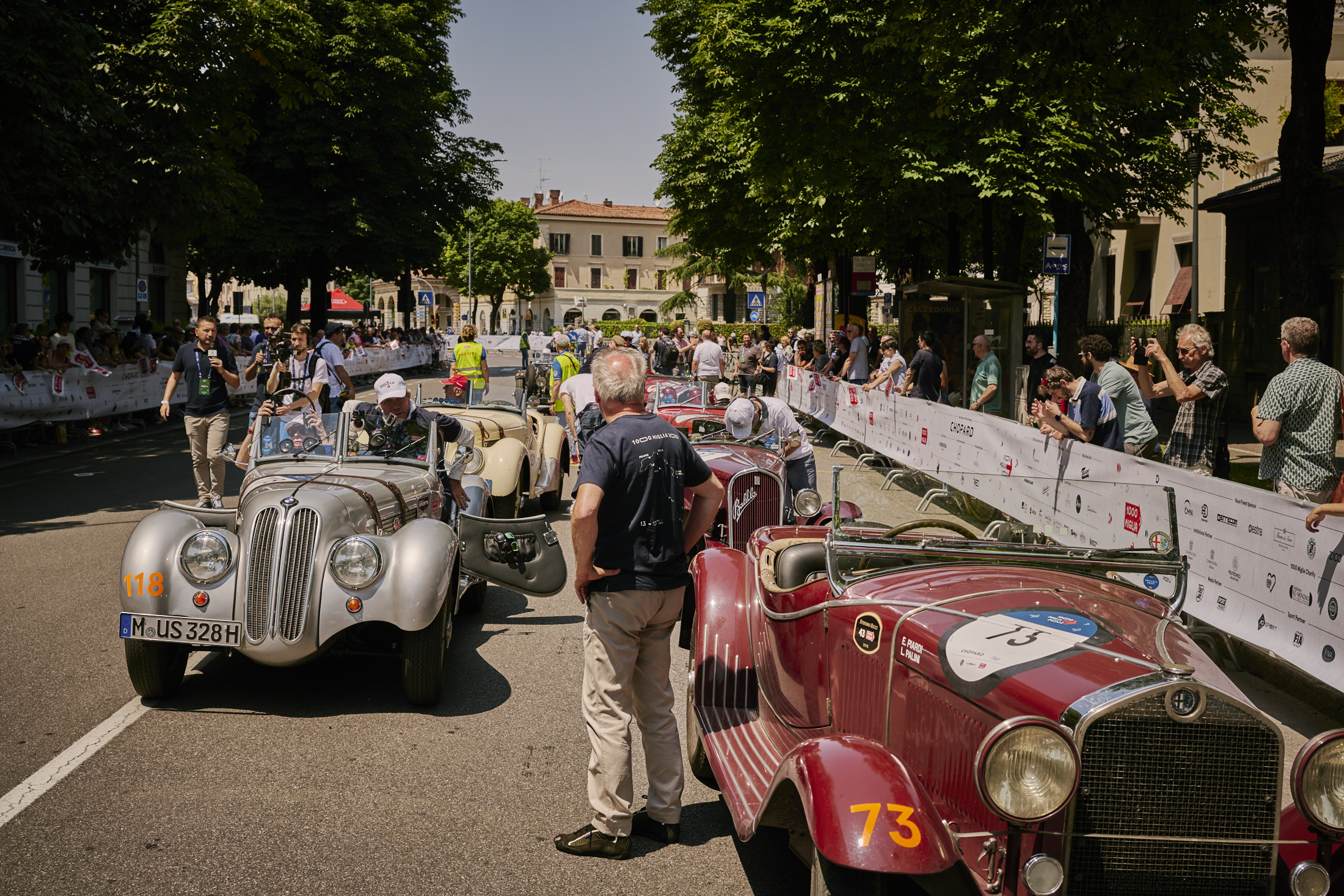 Waiting at the finish