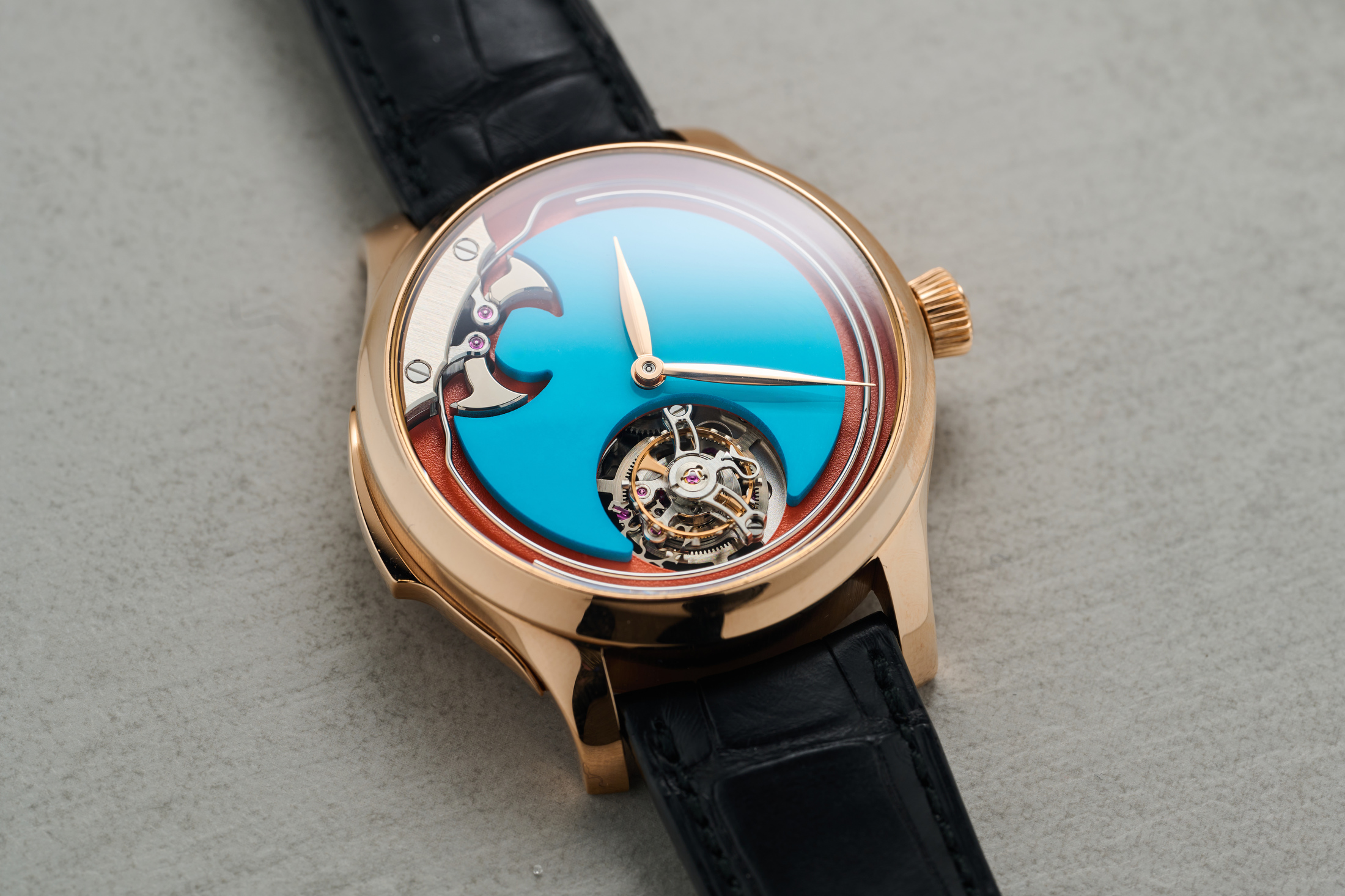 minute repeater in turquoise