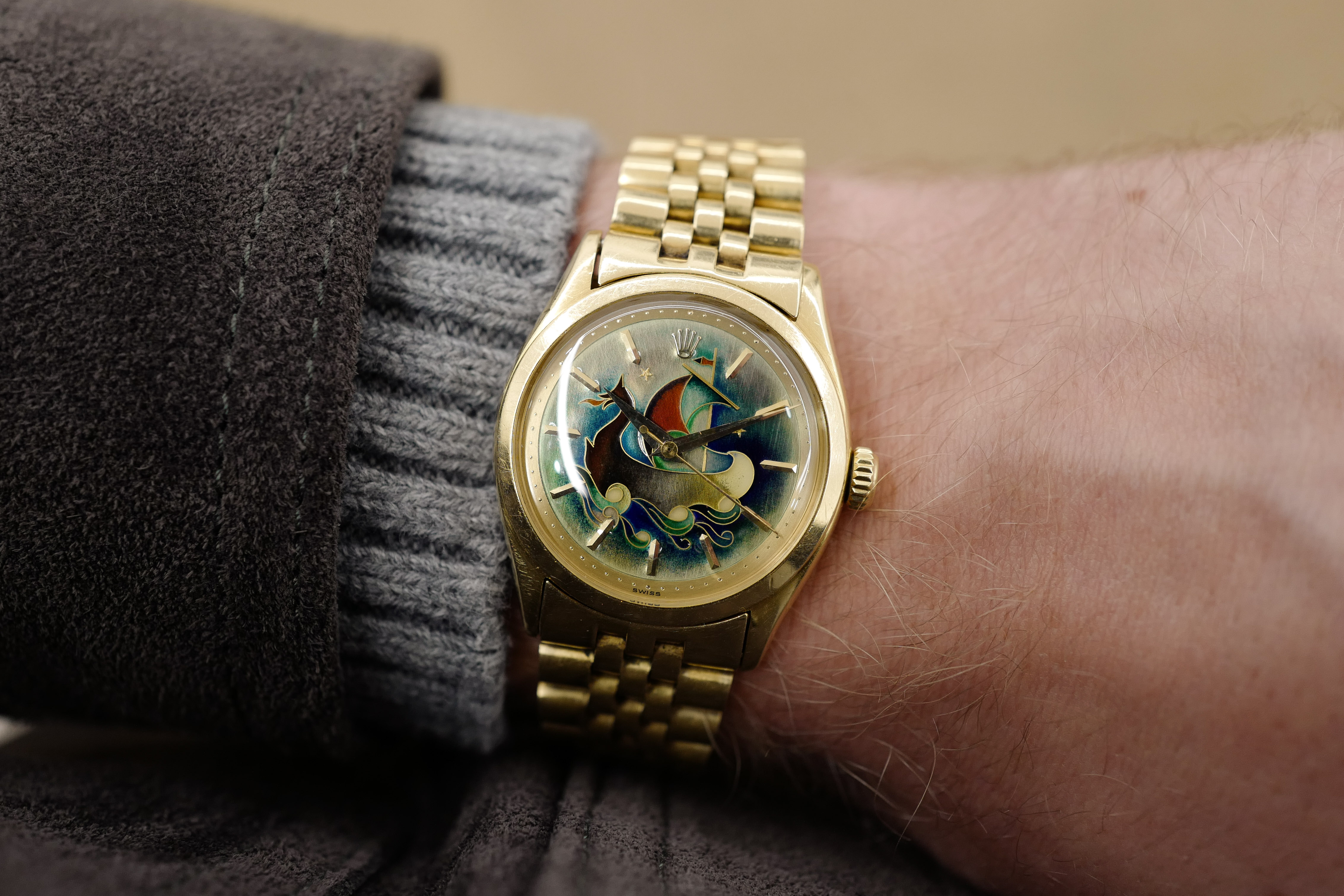 A Rolex enamel dial