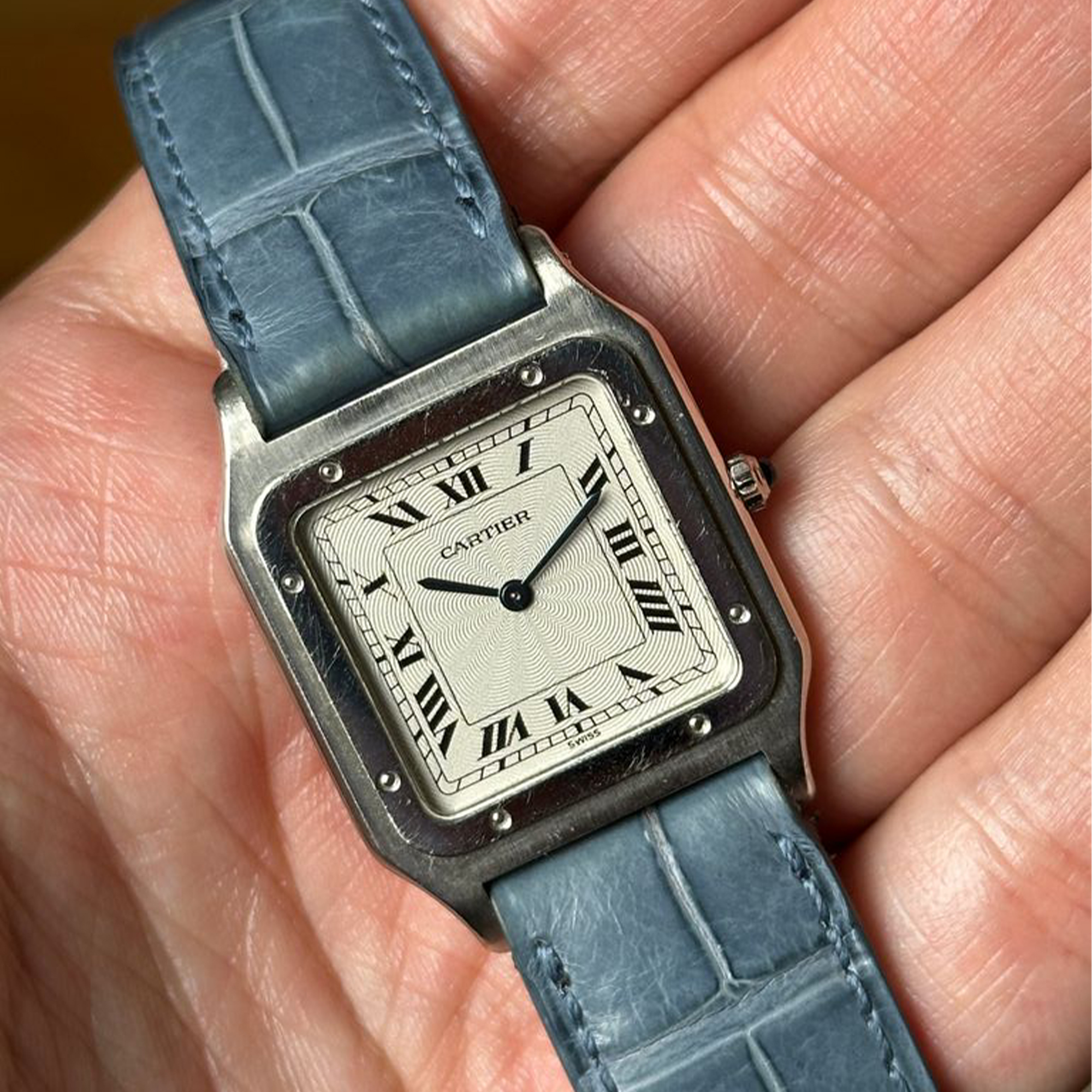 A platinum Cartier Santos