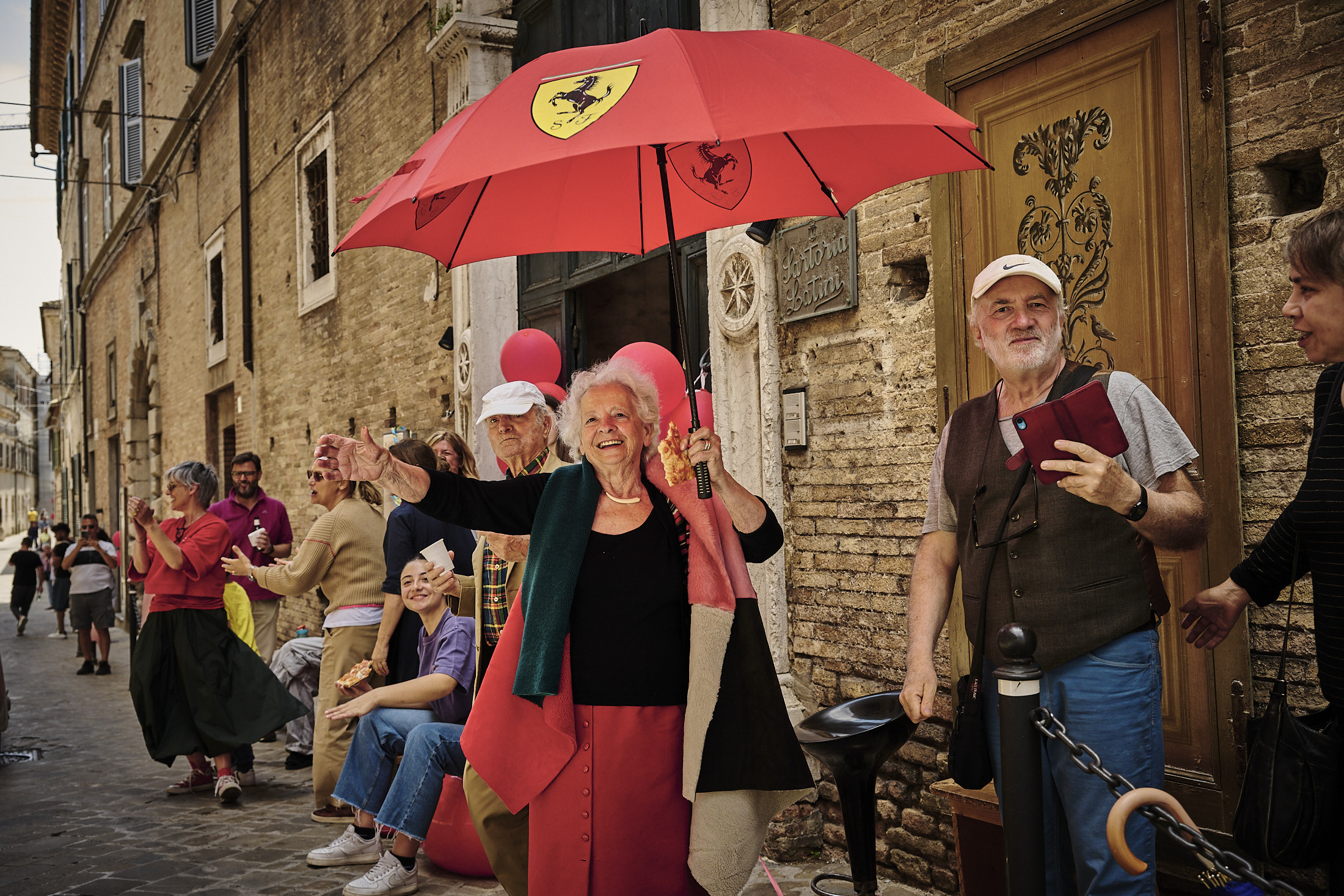 A woman in Recanati, Italy