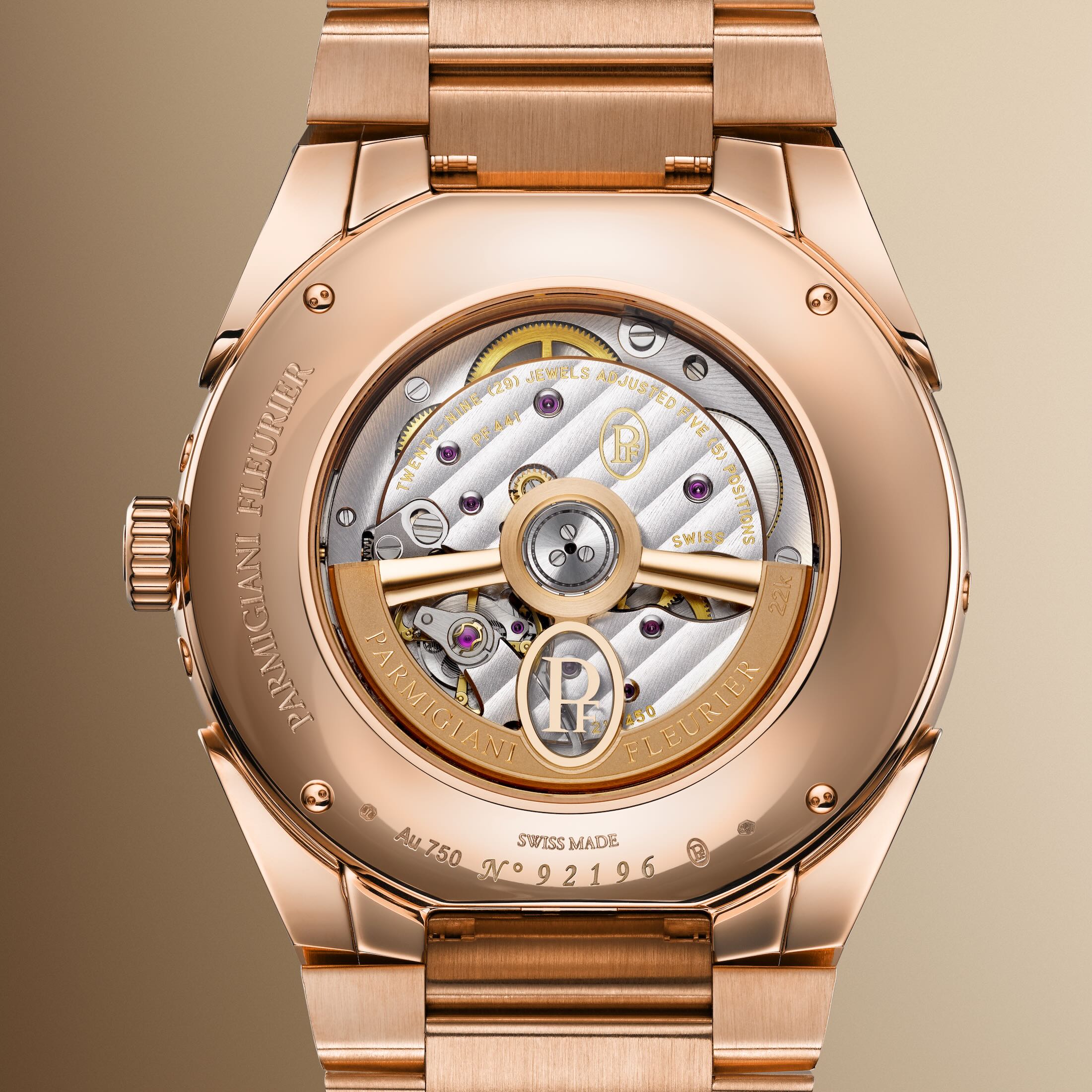 caseback of PF Tonda Chinese Calendar