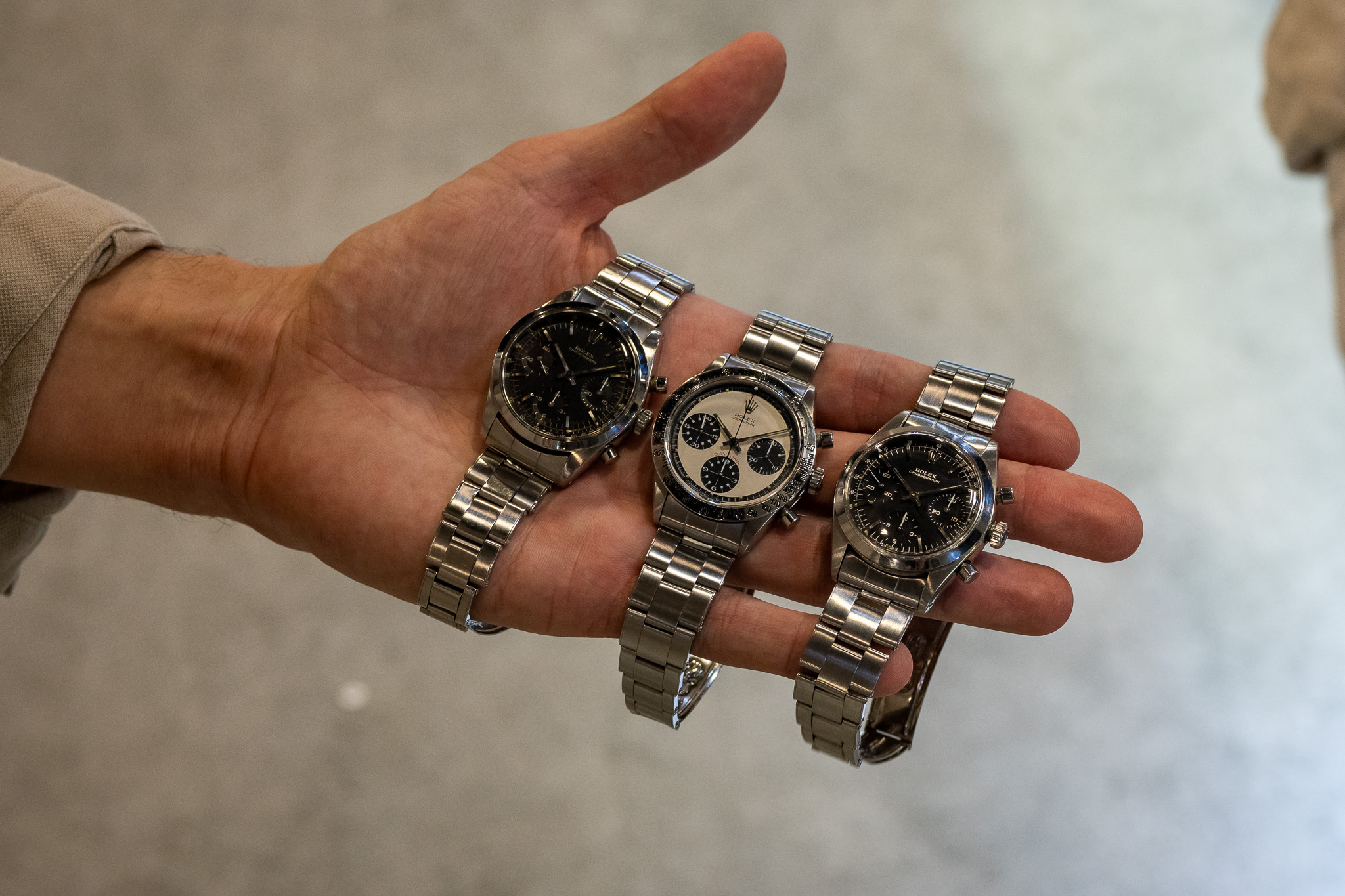 three vintage rolex daytonas