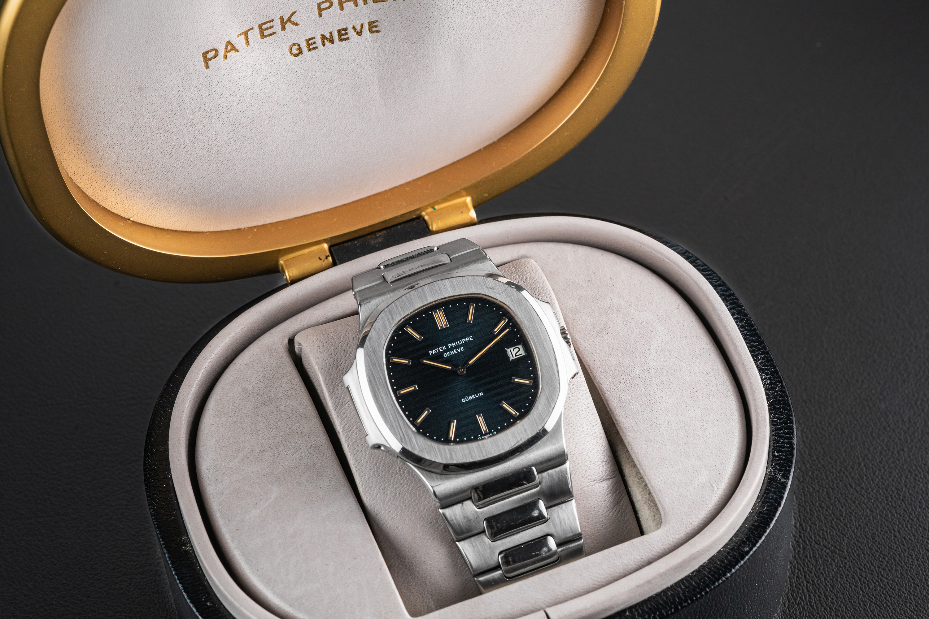 a patek nautilus signed by gubelin