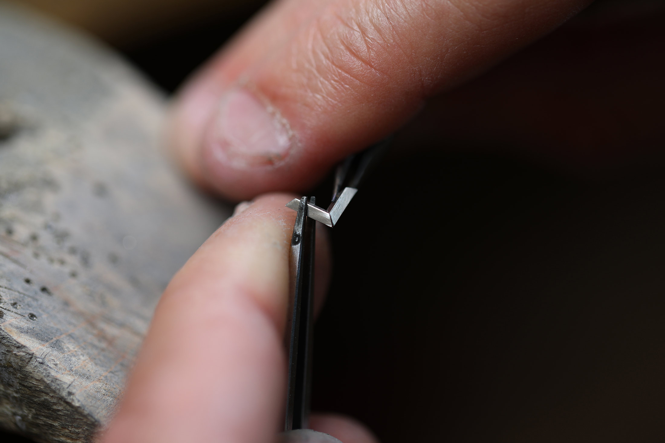 Closeup, crafting chain, La Rose Carrée pocket watch