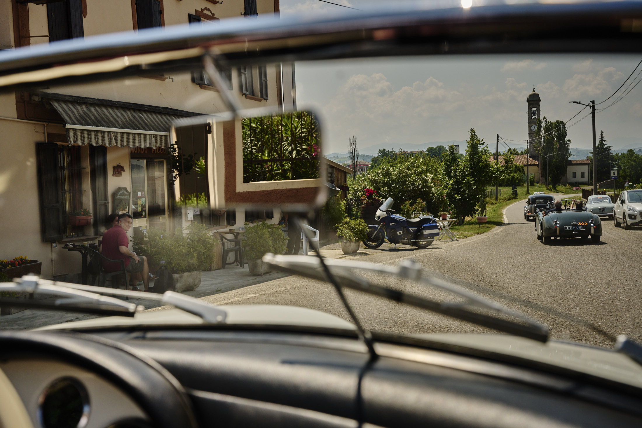 In town through the windshield